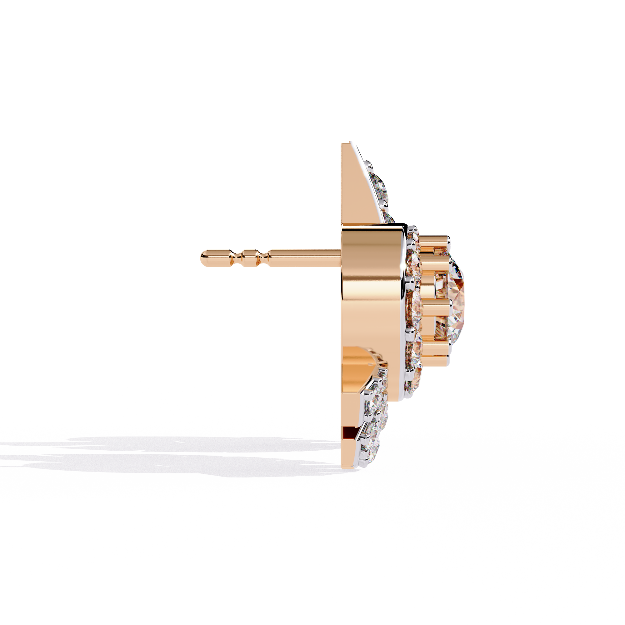 Golden Spiral Diamond Earrings