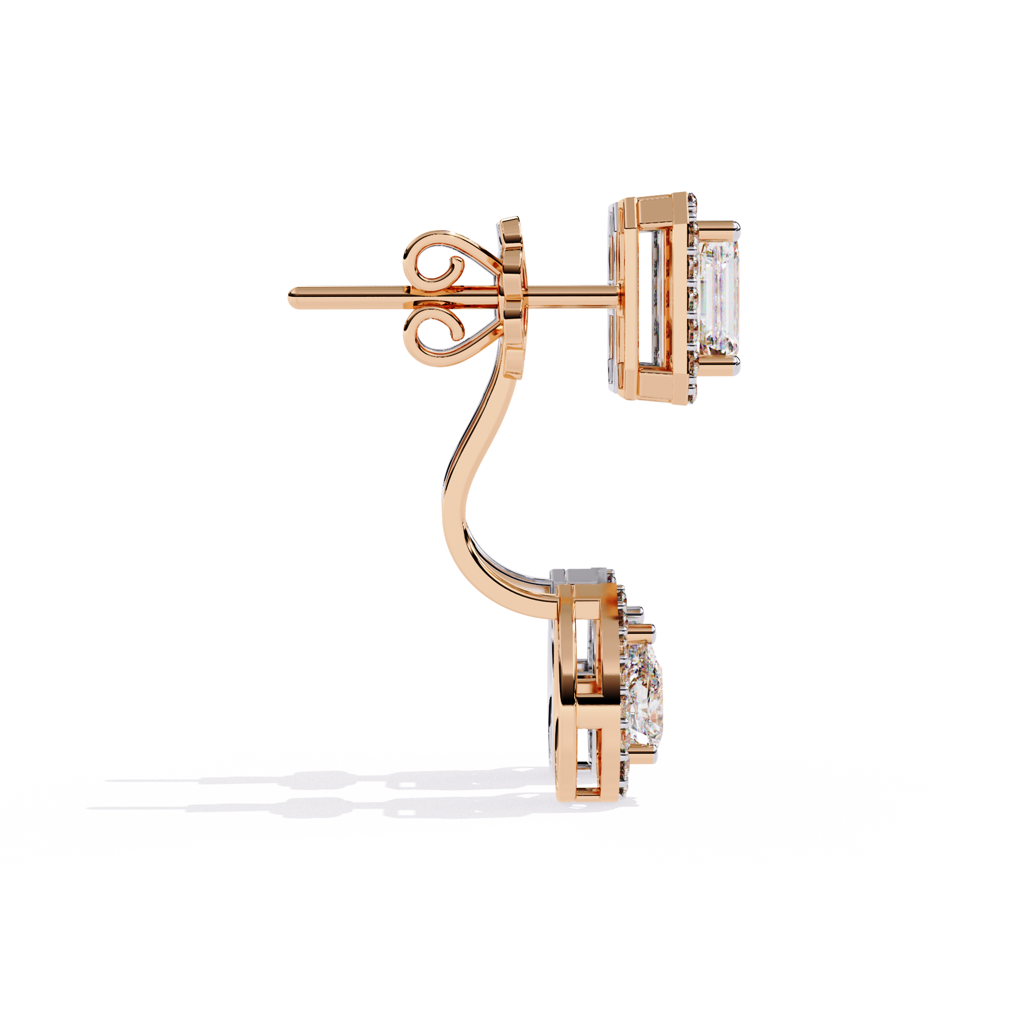 Glint Flow Pearl Earrings