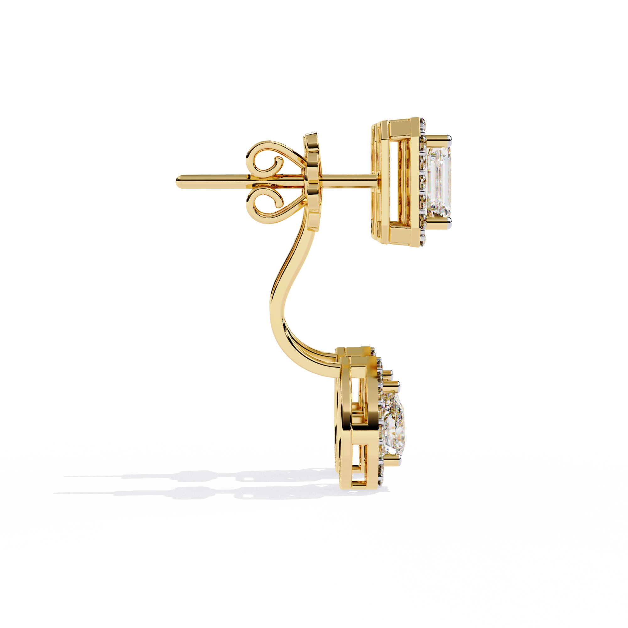 Glint Flow Pearl Earrings