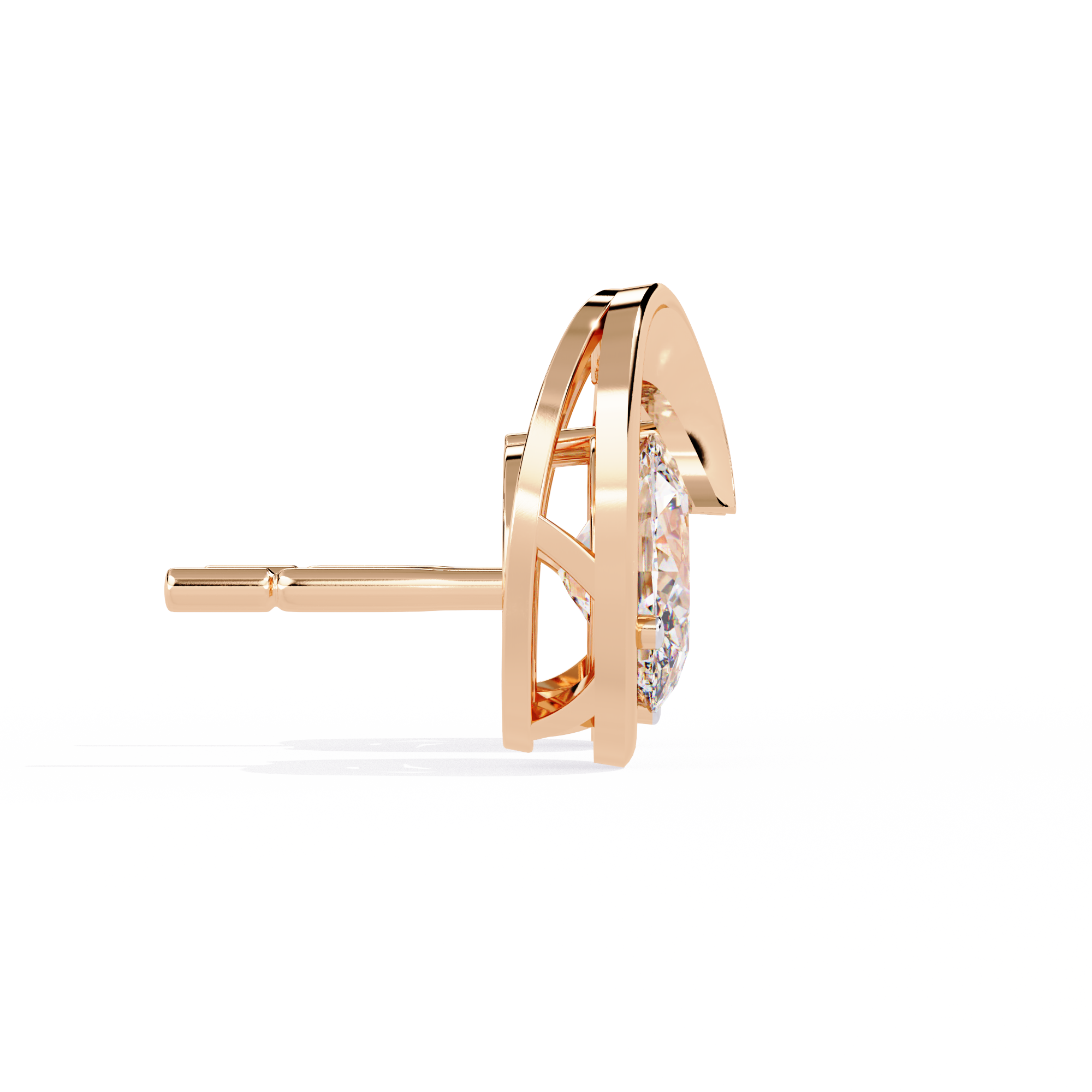 Chic Edge Diamond Earrings