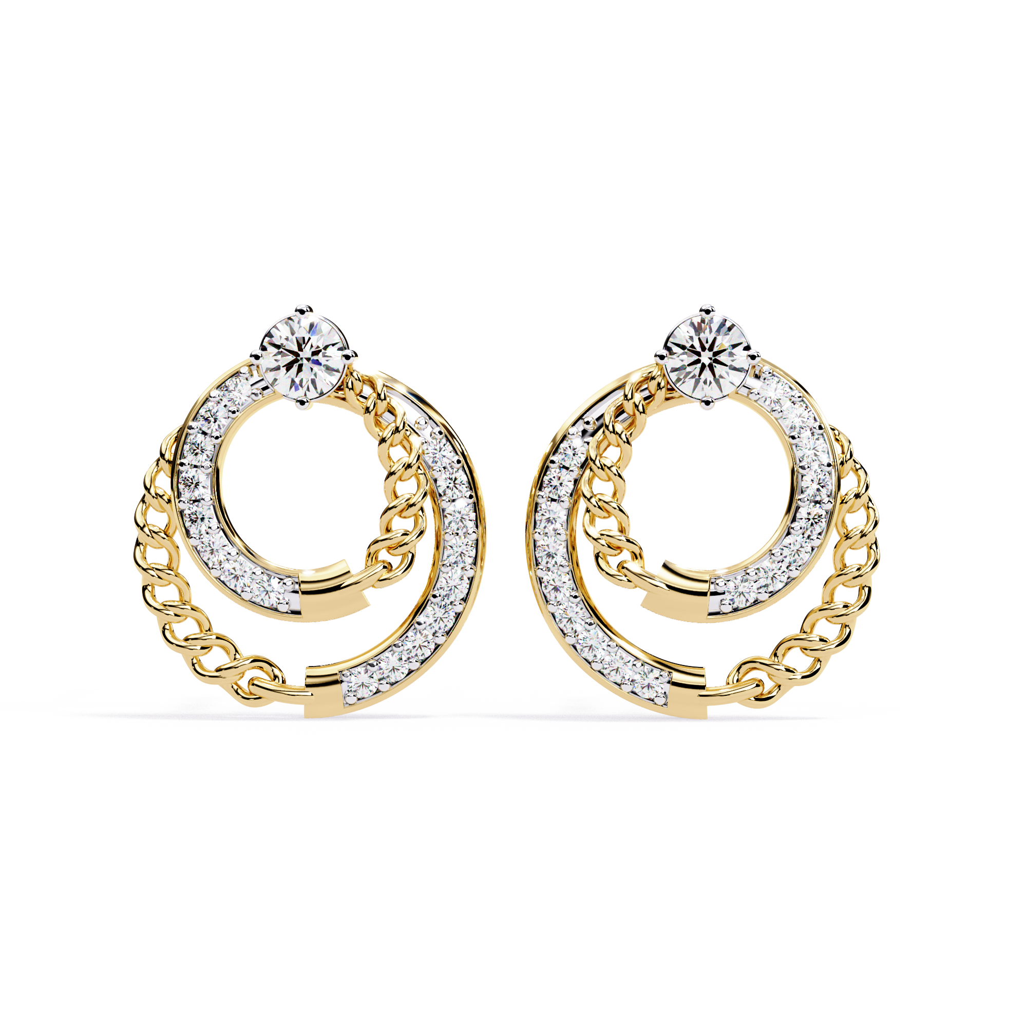 Luxe Edge Diamond Earrings