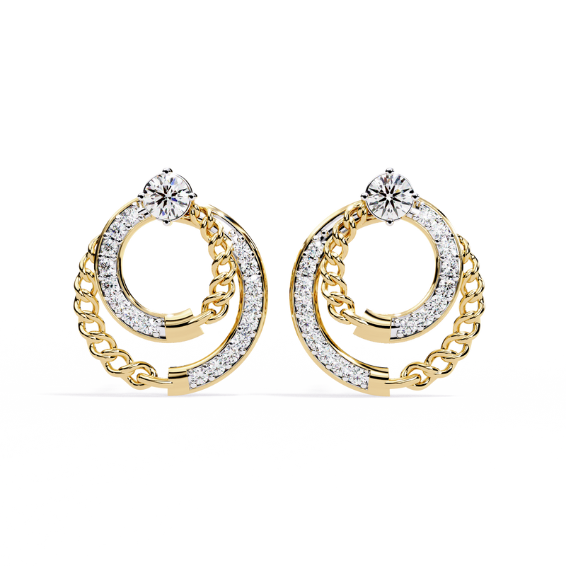 Luxe Edge Diamond Earrings