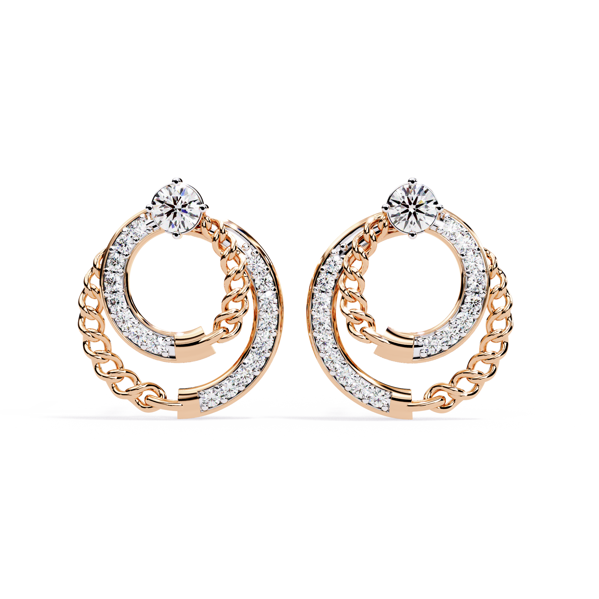 Luxe Edge Diamond Earrings