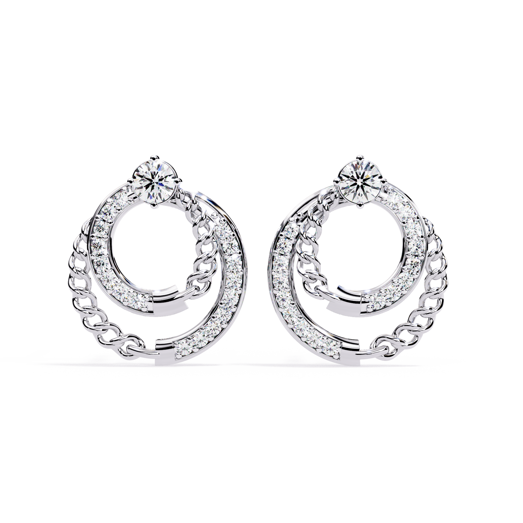 Luxe Edge Diamond Earrings