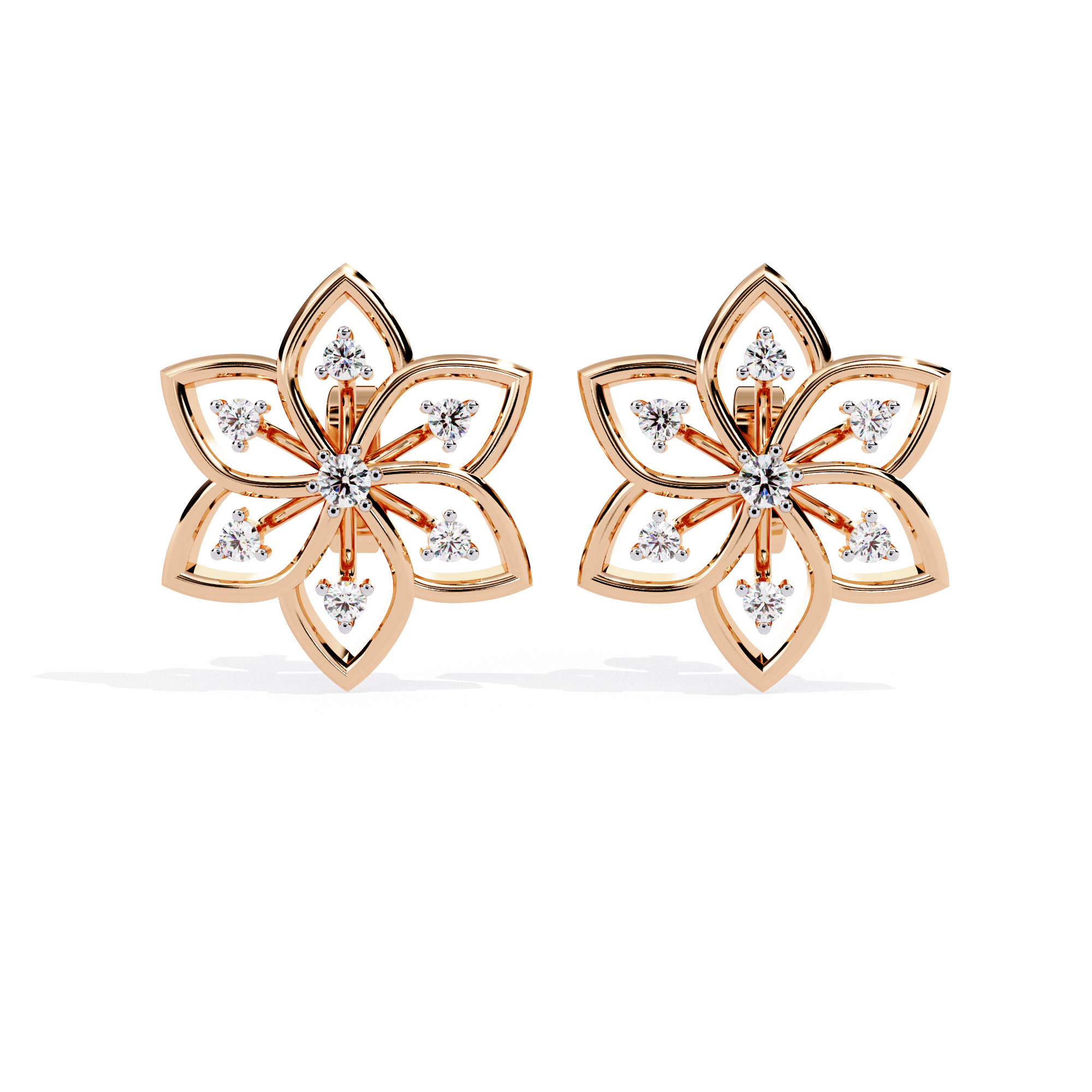 Gold Radiance Curve Earrings