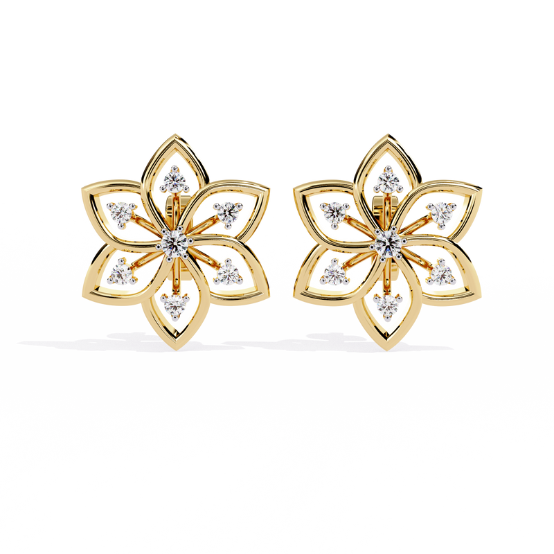 Gold Radiance Curve Earrings