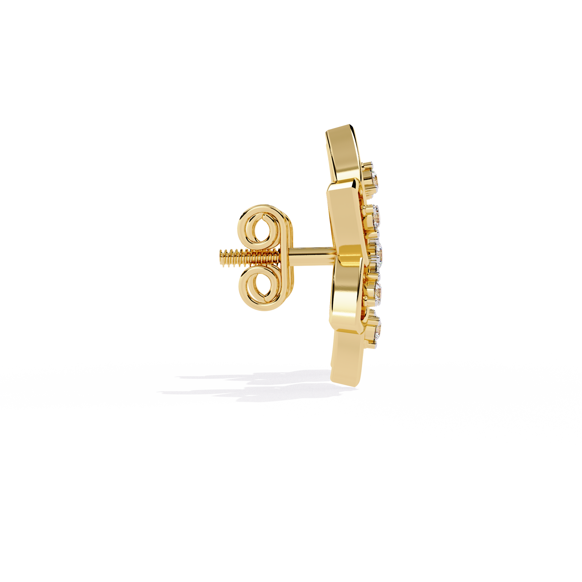 Gold Radiance Curve Earrings