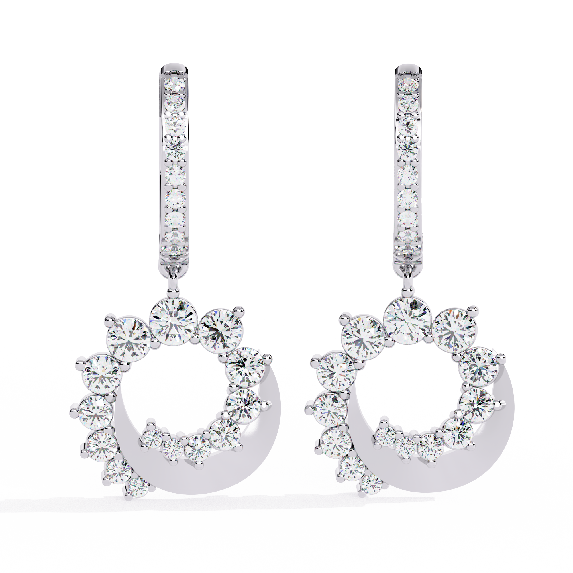 Gilded Halo Diamond Earrings