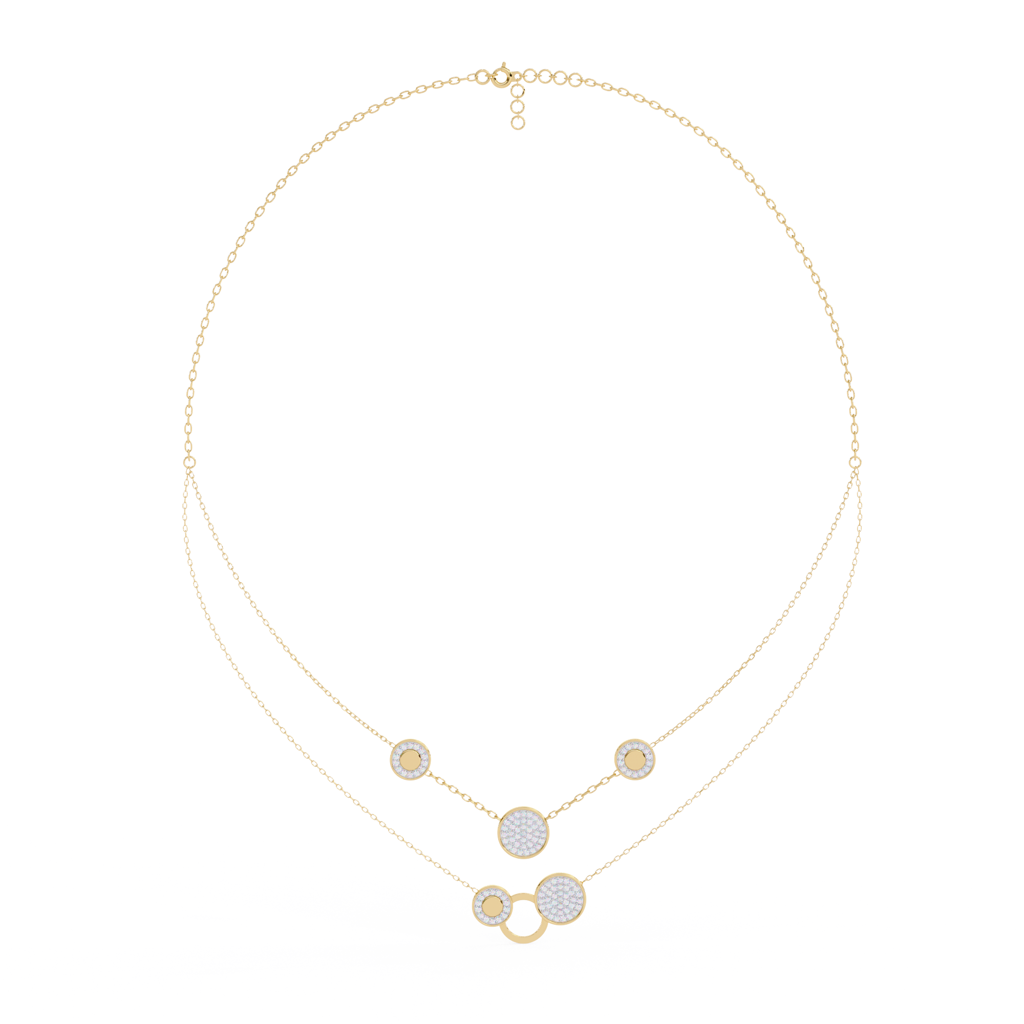 Moonlight Crest Gold Necklace