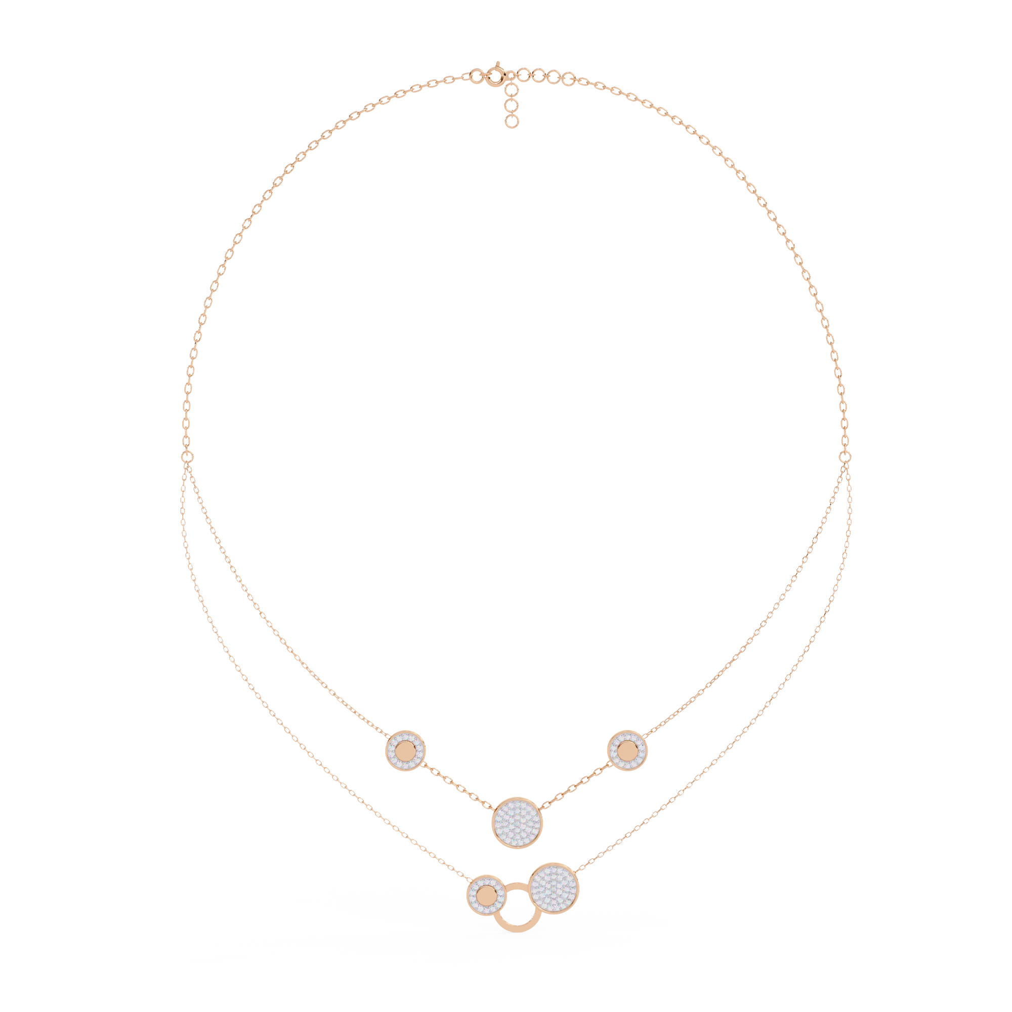 Moonlight Crest Gold Necklace