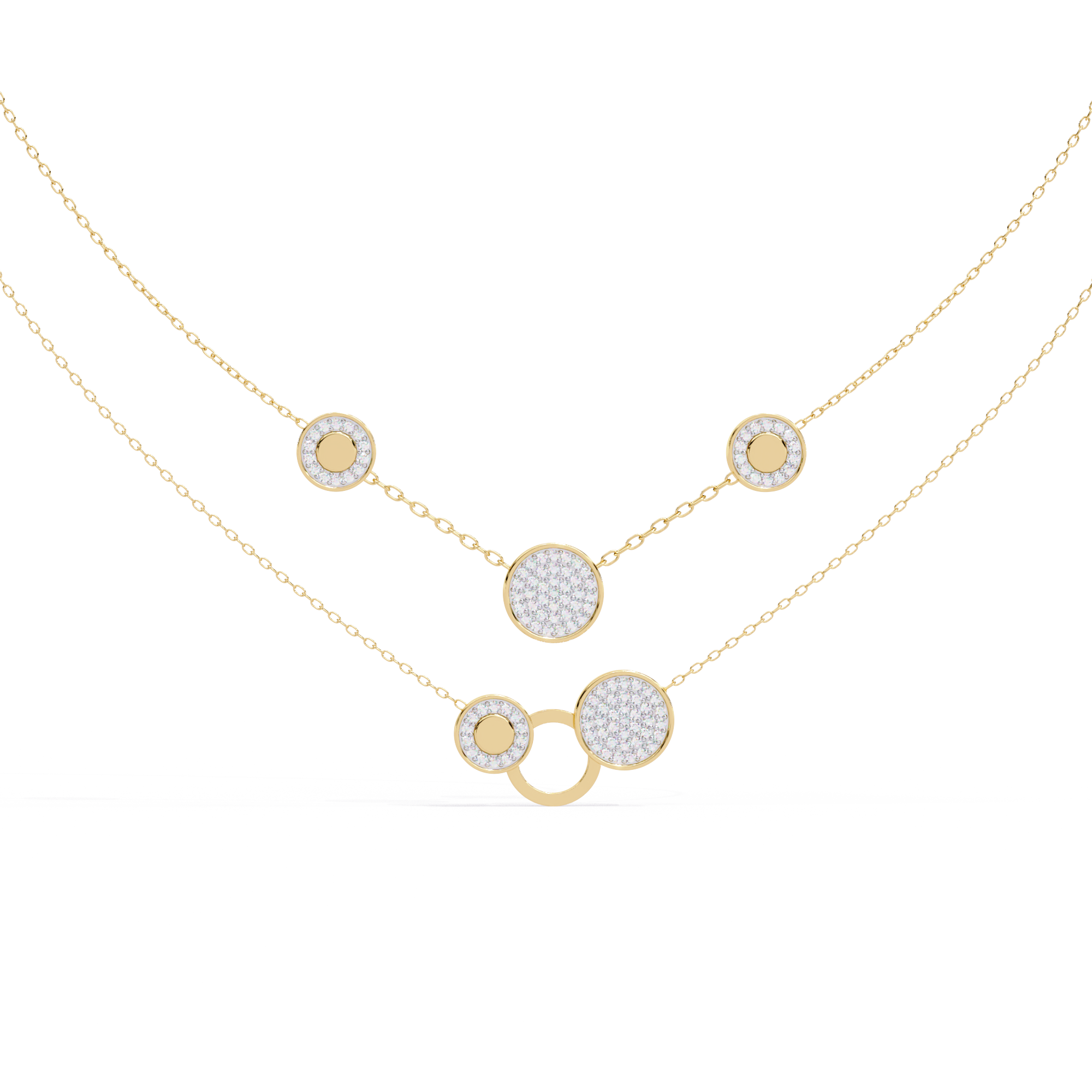 Moonlight Crest Gold Necklace