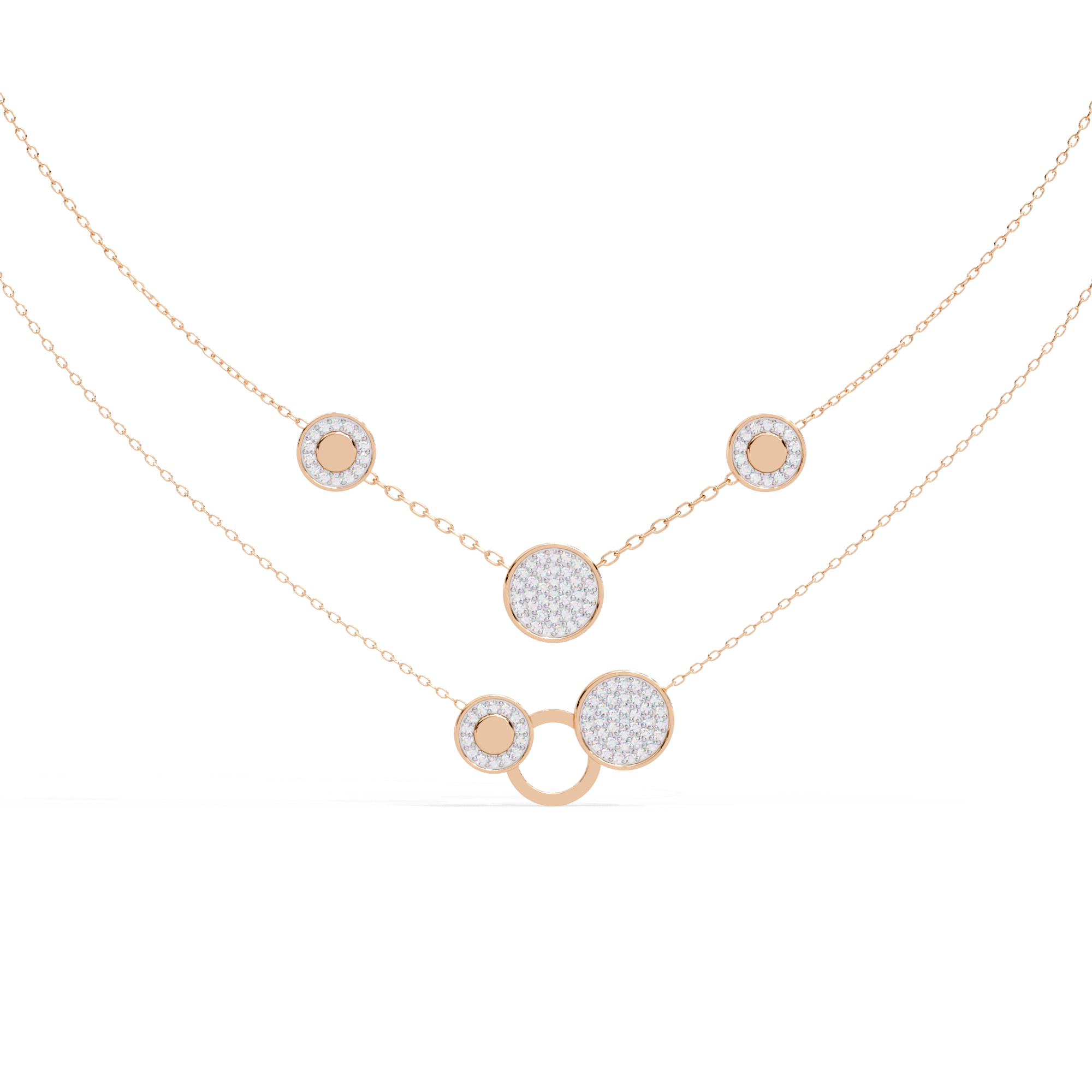 Moonlight Crest Gold Necklace