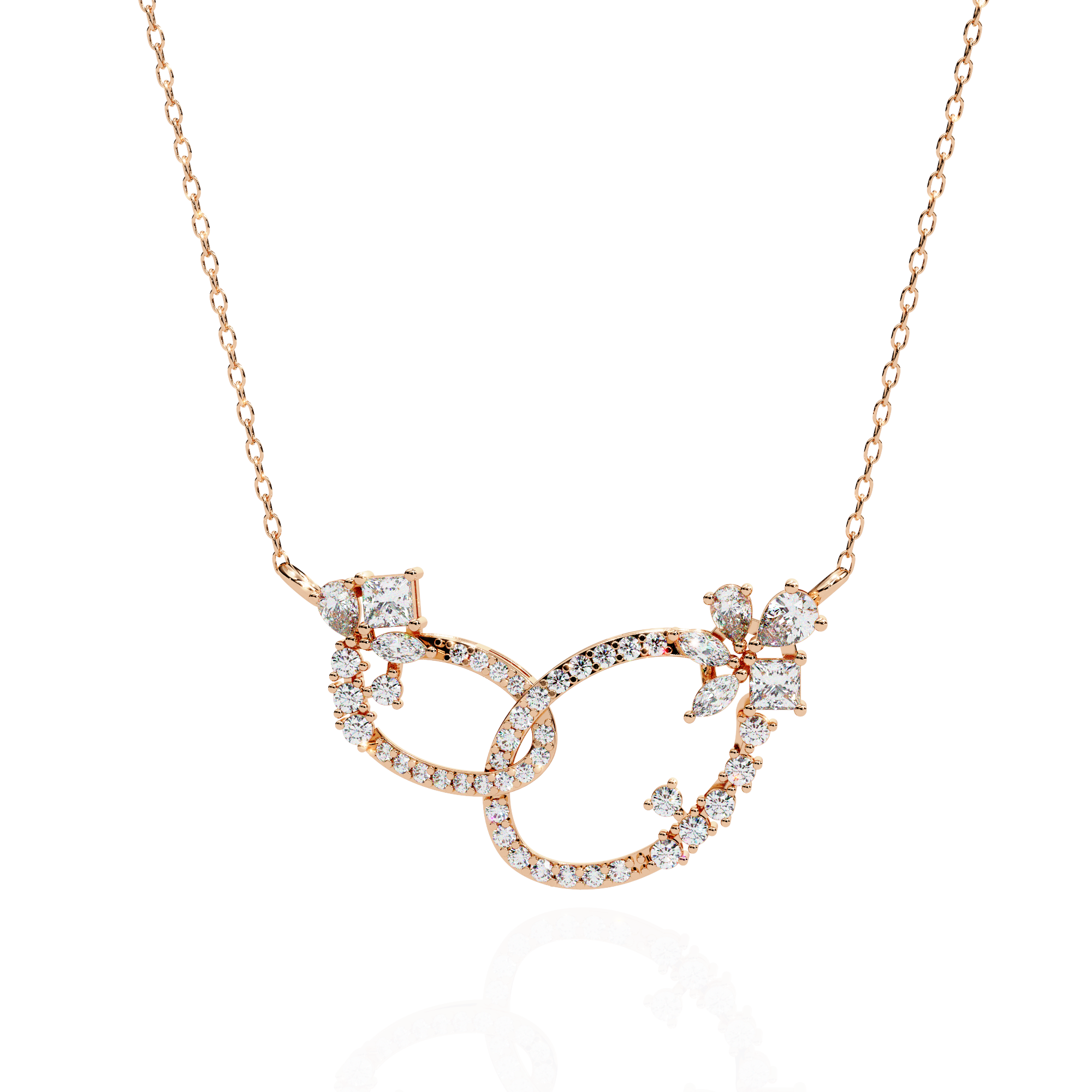 Luxe Halo Diamond Necklace