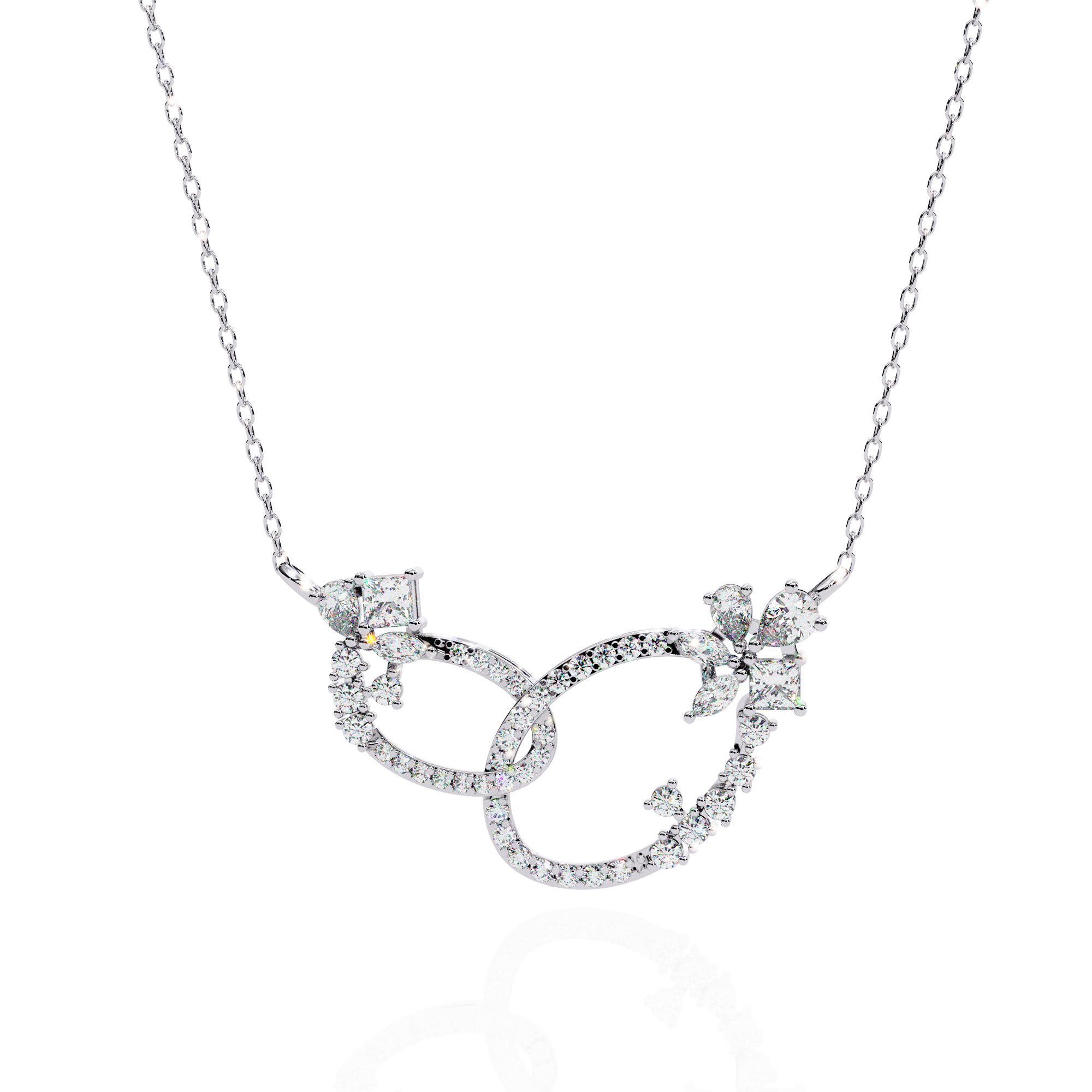 Luxe Halo Diamond Necklace
