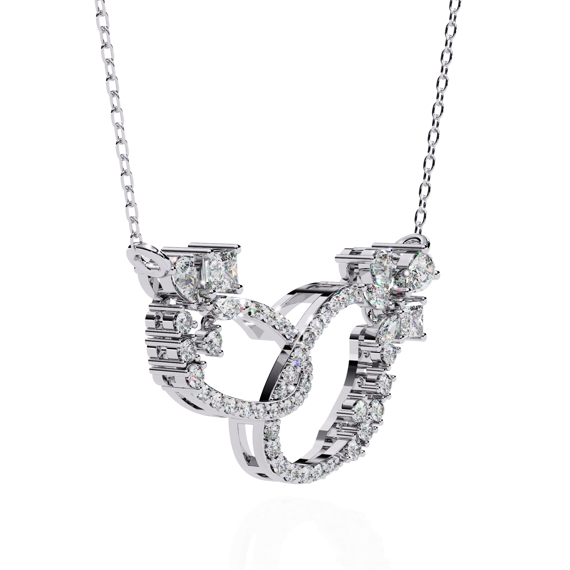 Luxe Halo Diamond Necklace