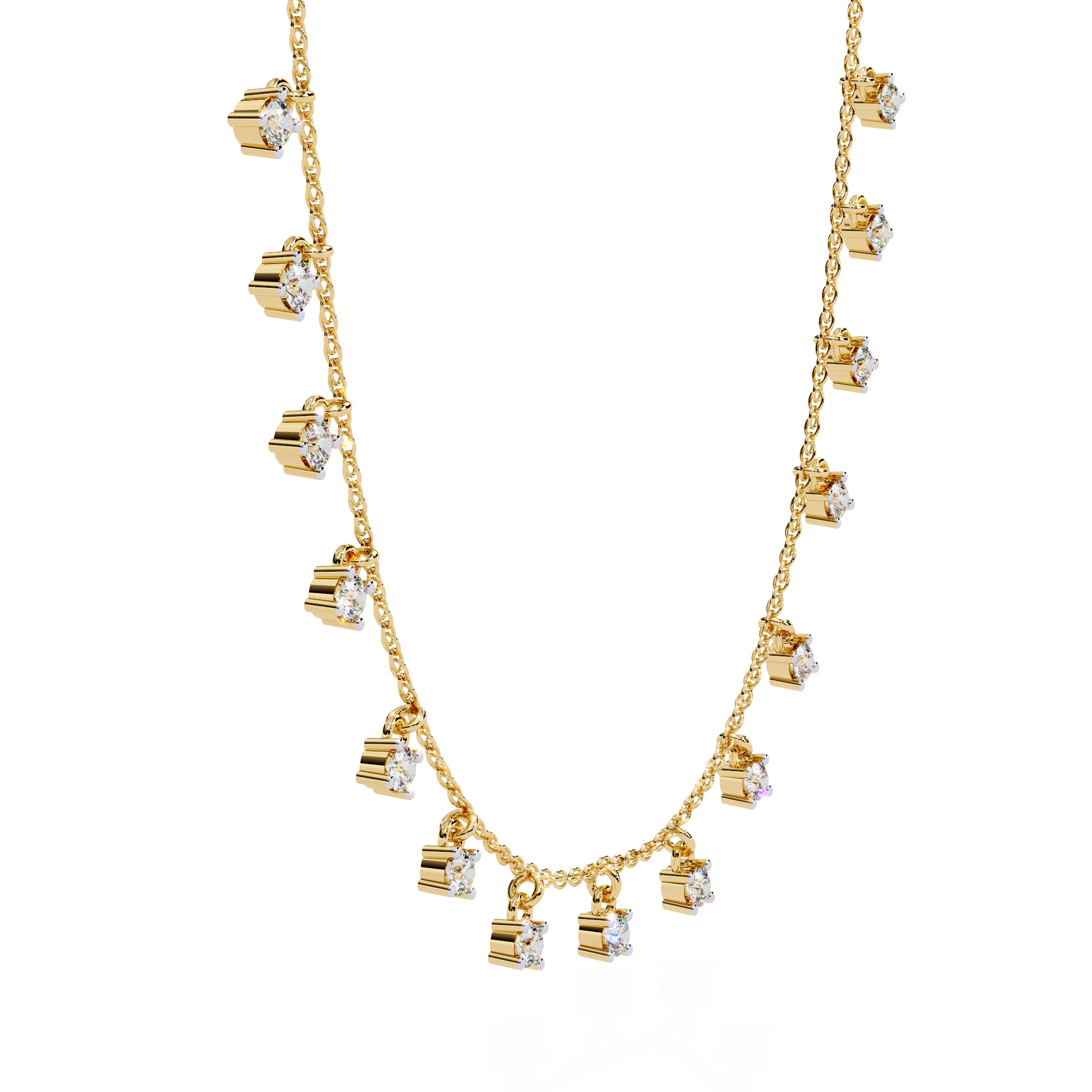 Dazzle Crown Diamond Necklace