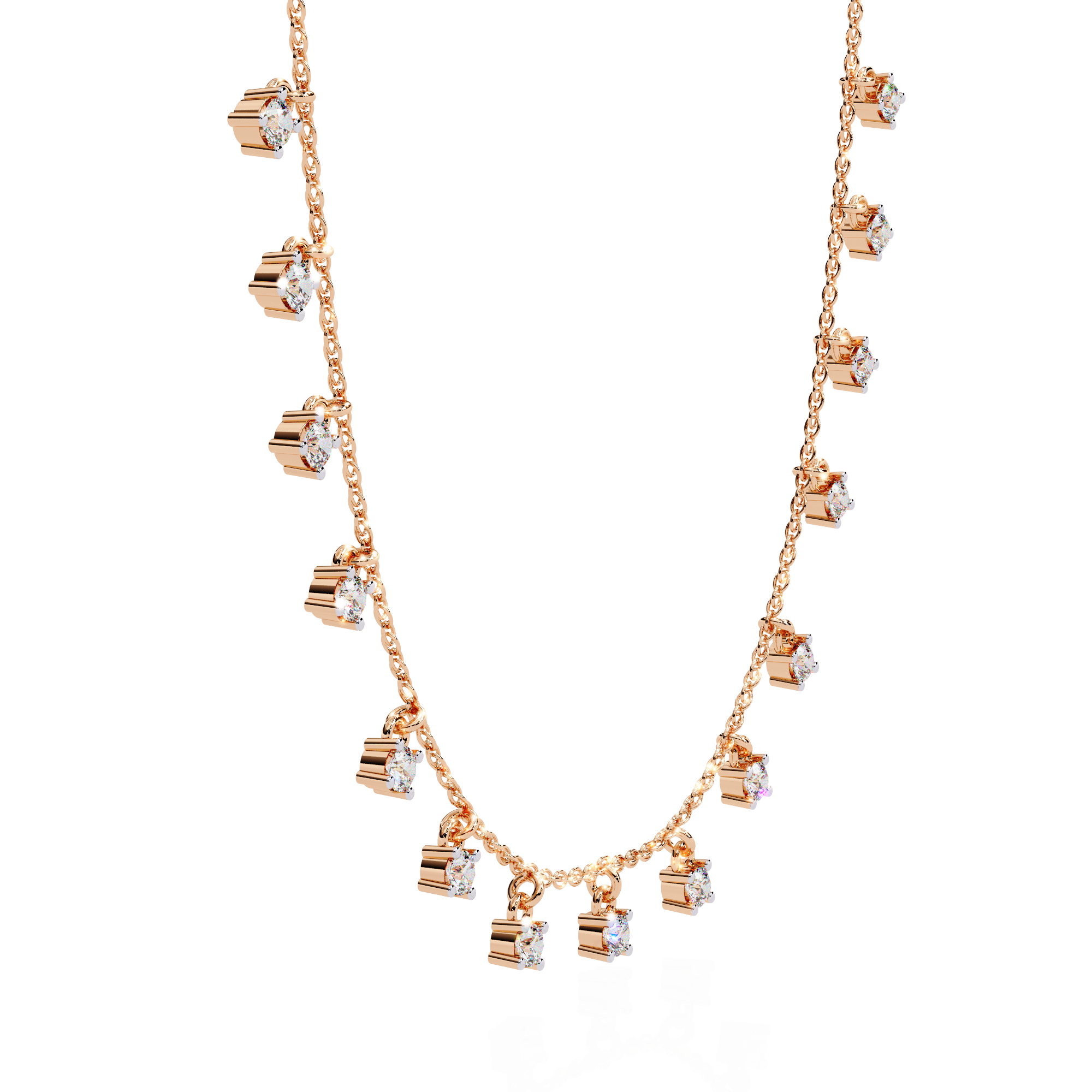 Dazzle Crown Diamond Necklace