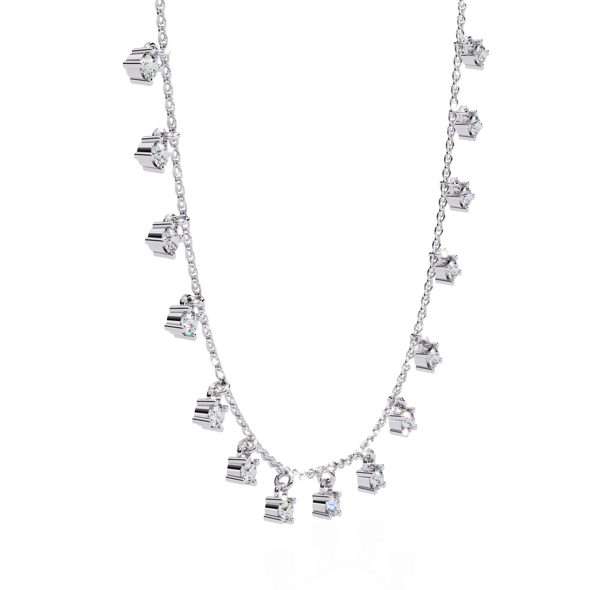 Dazzle Crown Diamond Necklace