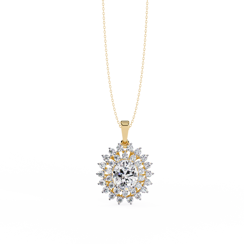 Halo Mirage Diamond Necklace