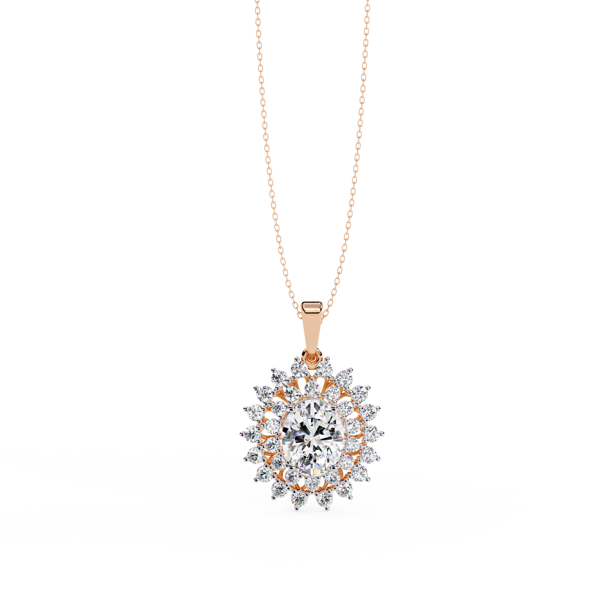 Halo Mirage Diamond Necklace