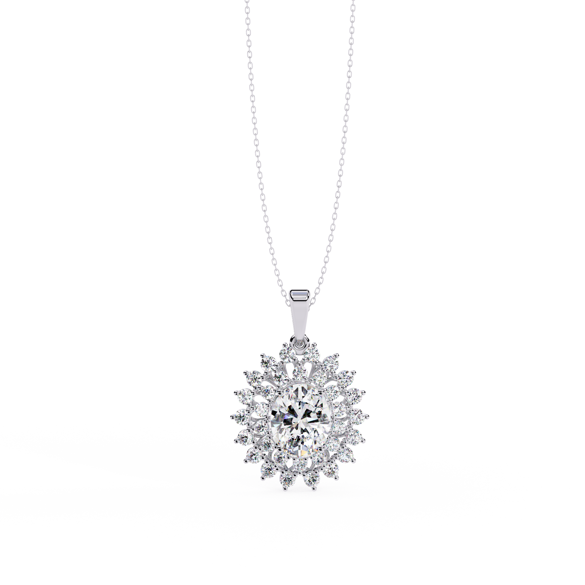 Halo Mirage Diamond Necklace