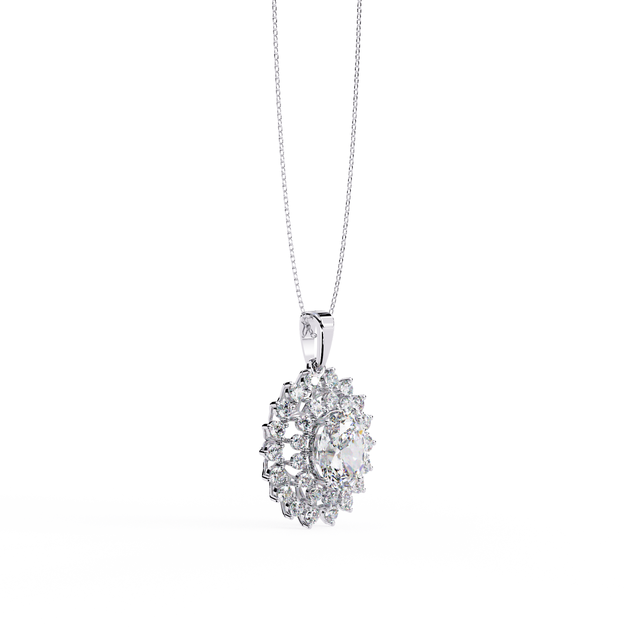 Halo Mirage Diamond Necklace