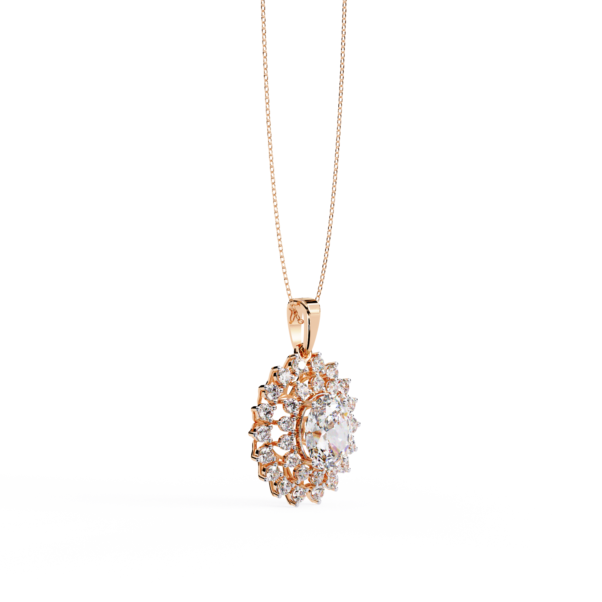 Halo Mirage Diamond Necklace