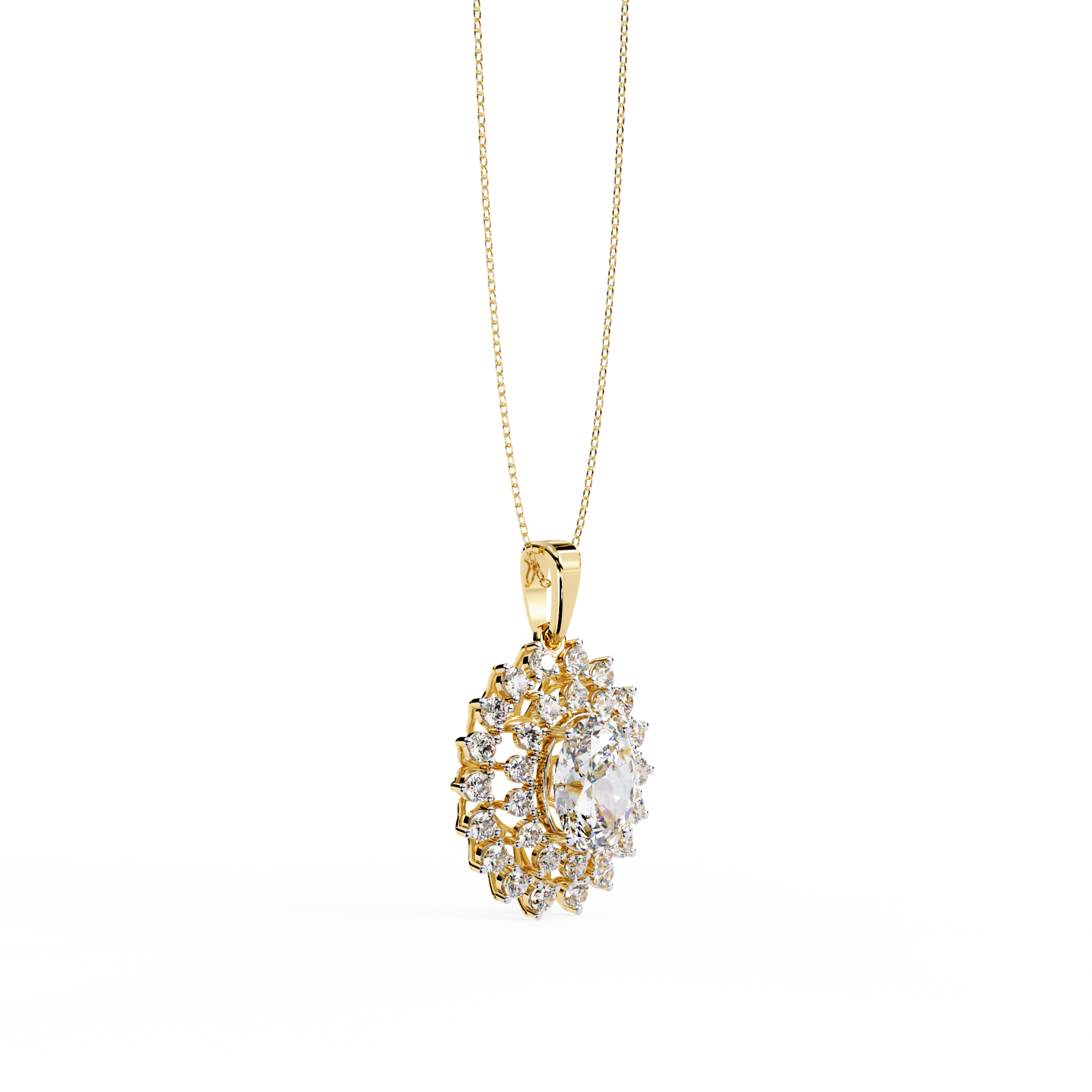 Halo Mirage Diamond Necklace