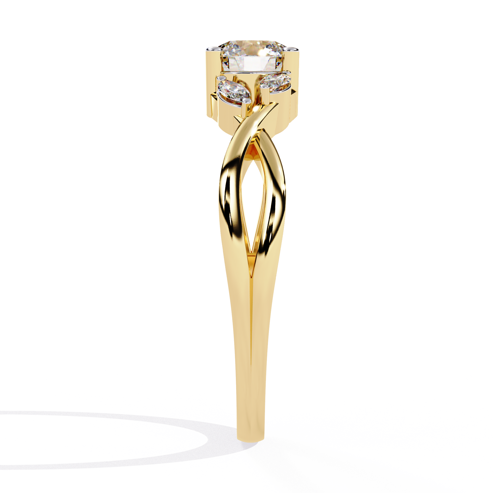 Tranquil Arc Gold Ring