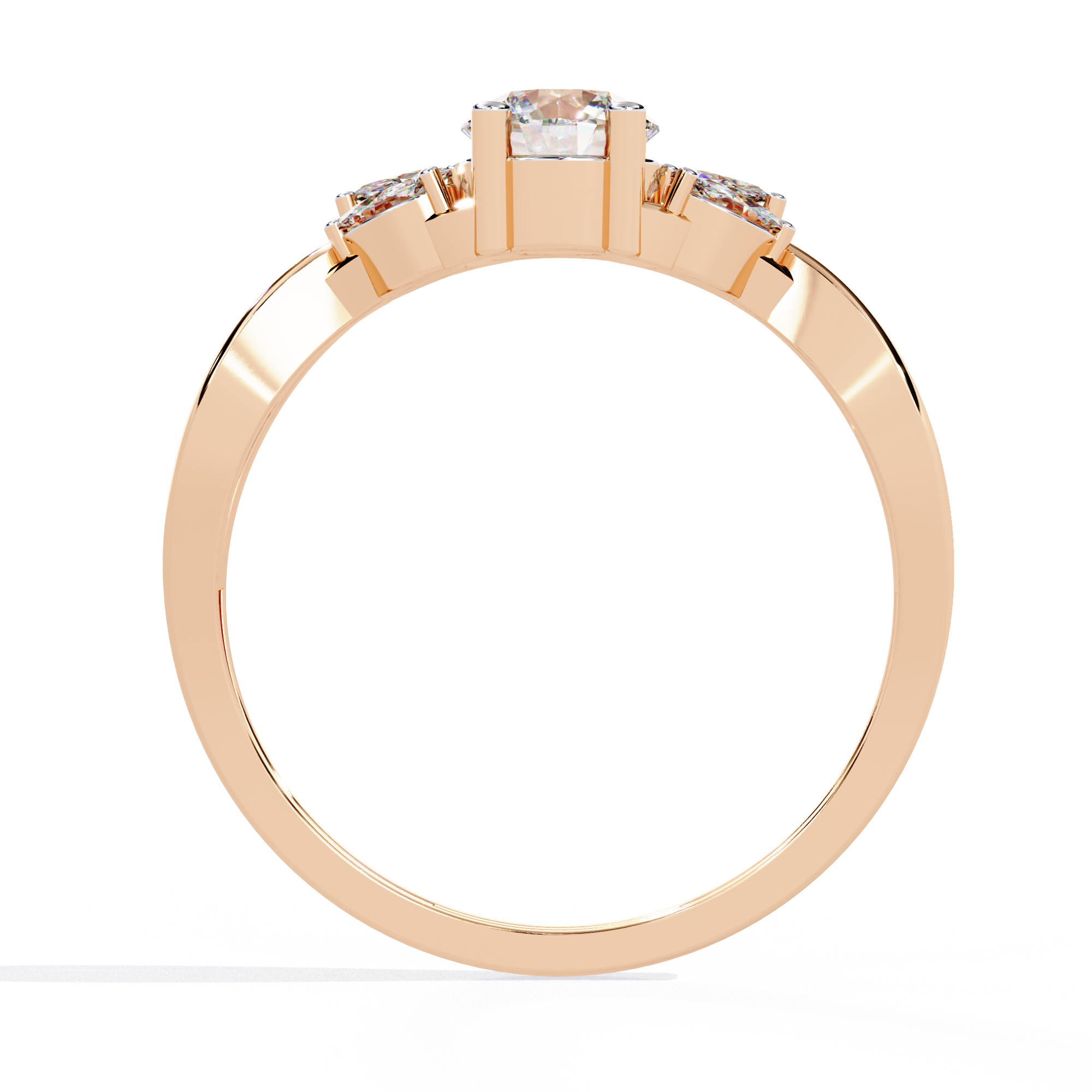 Tranquil Arc Gold Ring