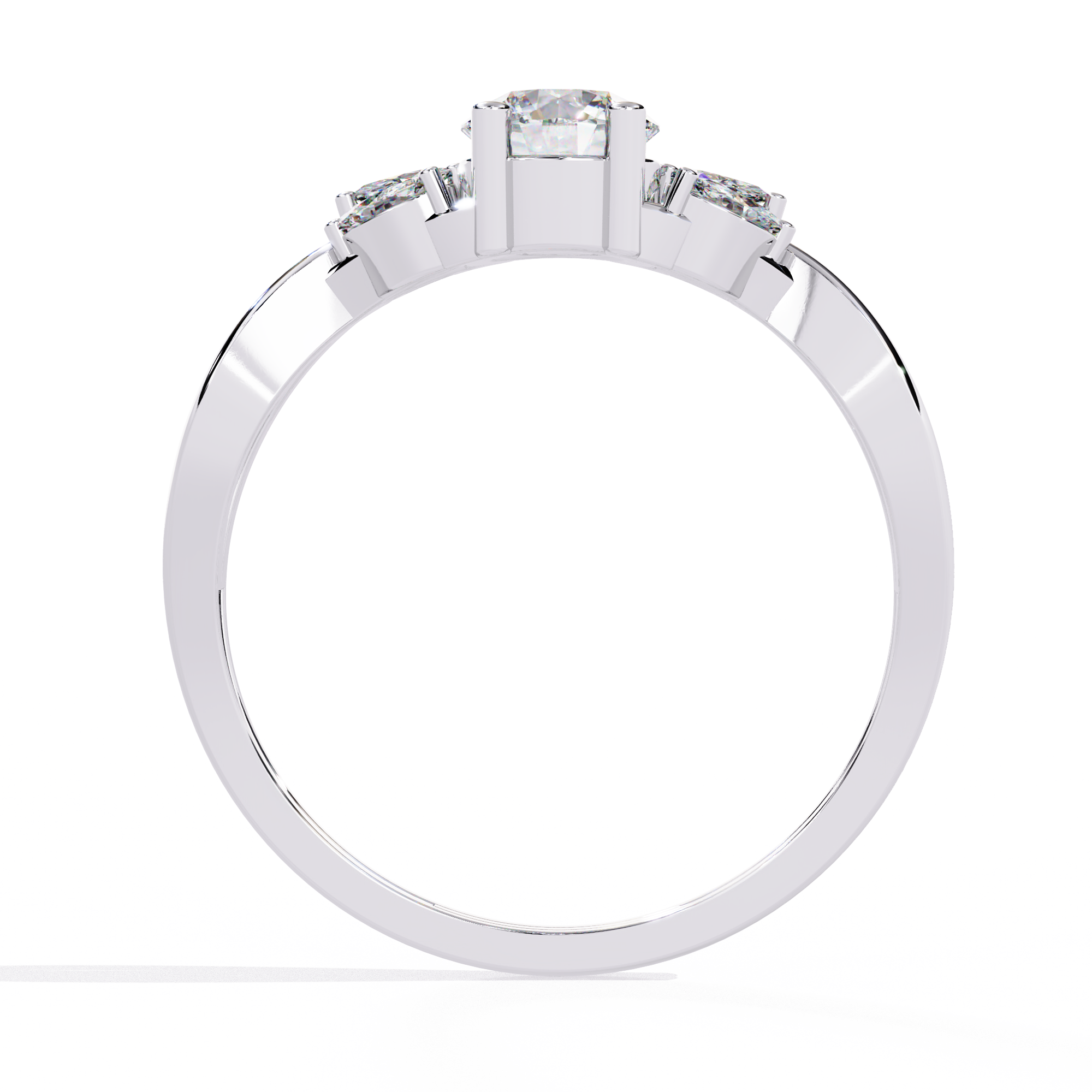 Tranquil Arc Gold Ring