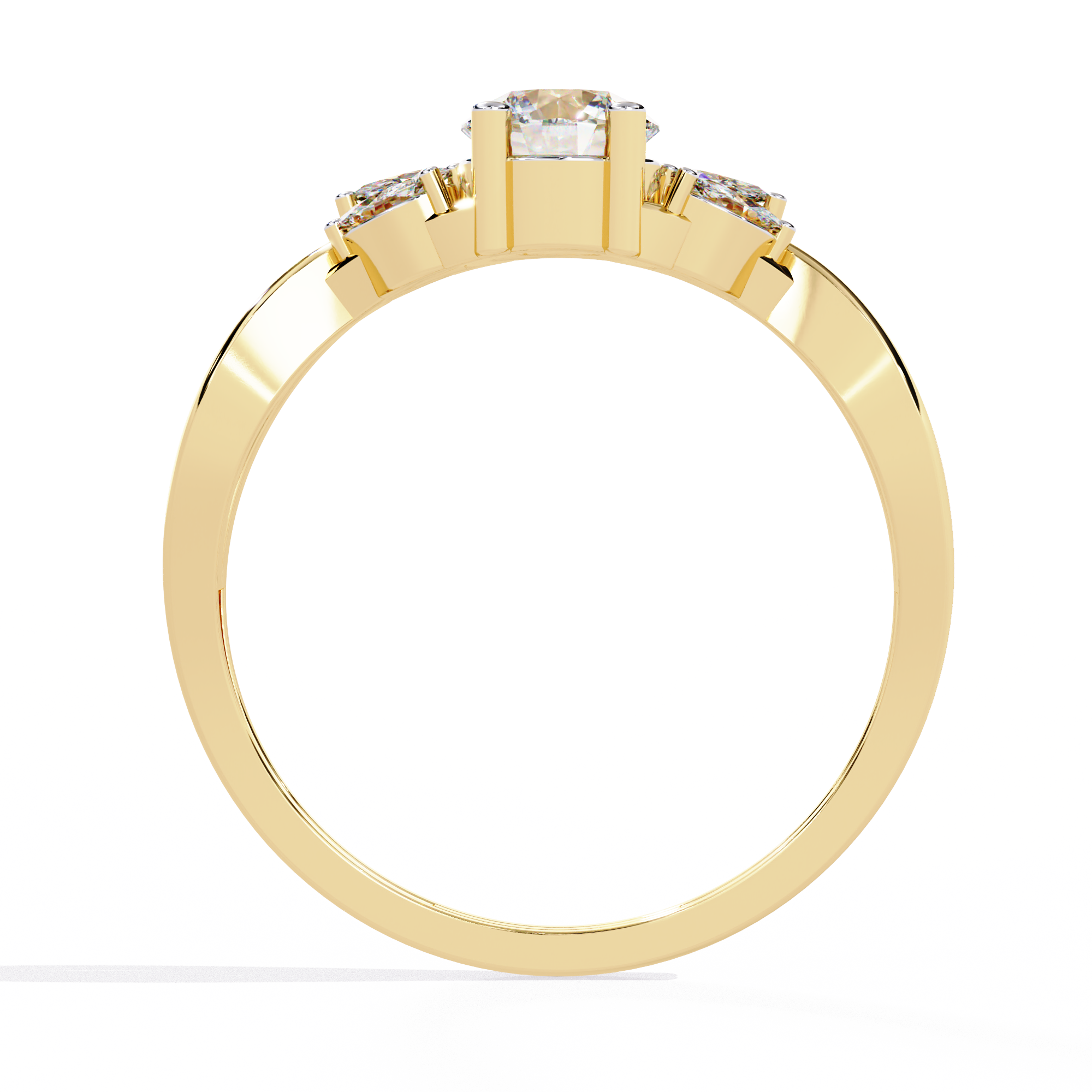 Tranquil Arc Gold Ring