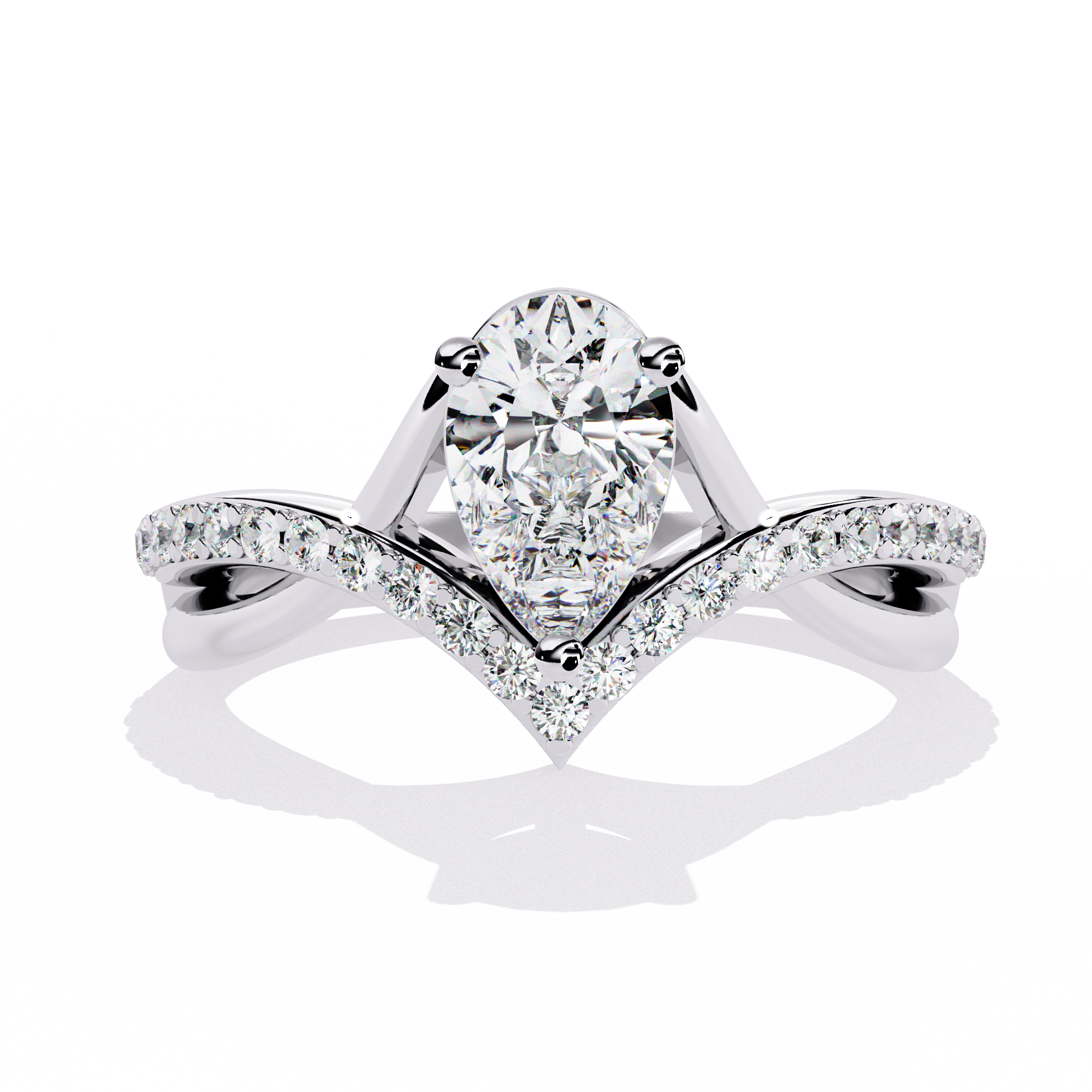 Crystal Drift Diamond Ring