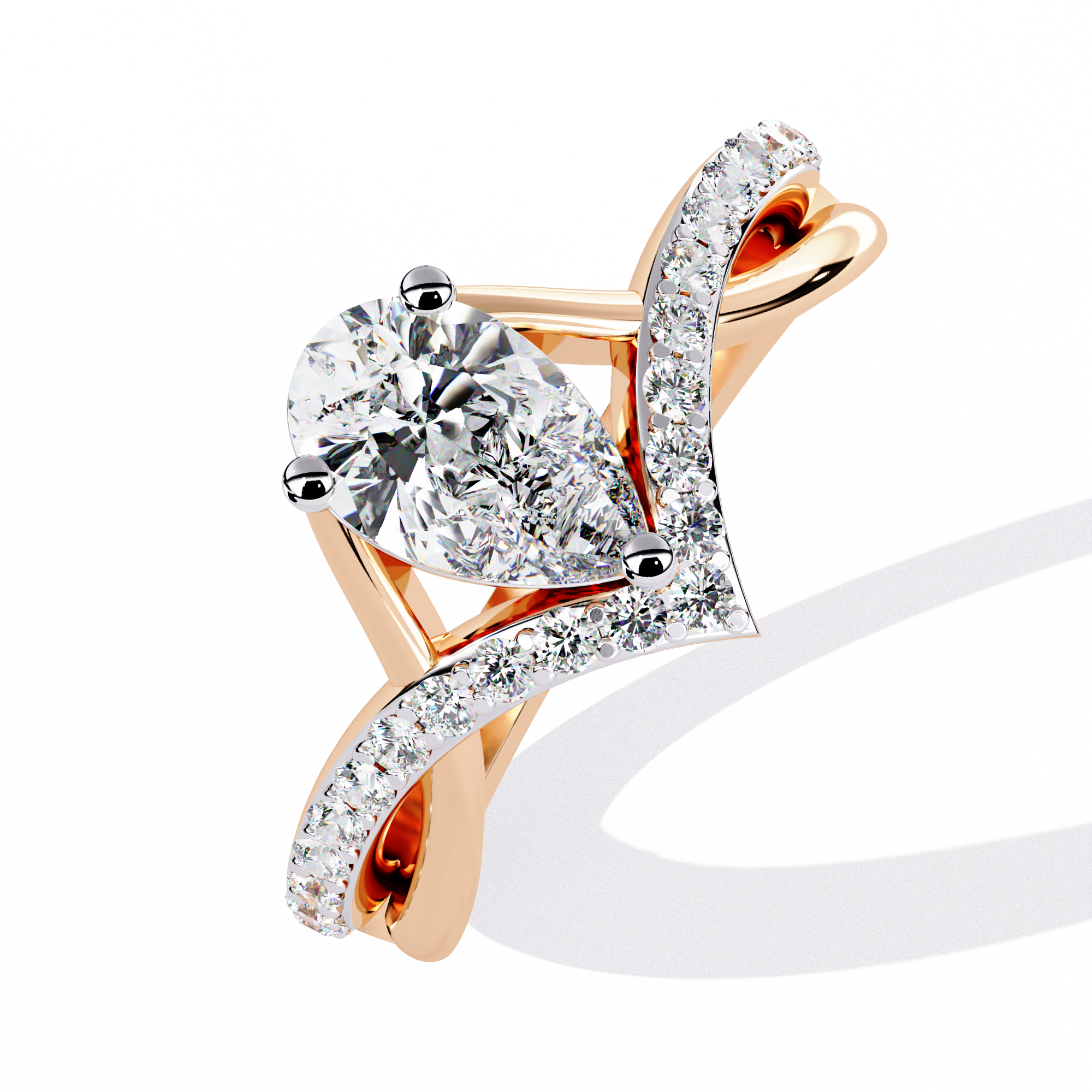 Crystal Drift Diamond Ring