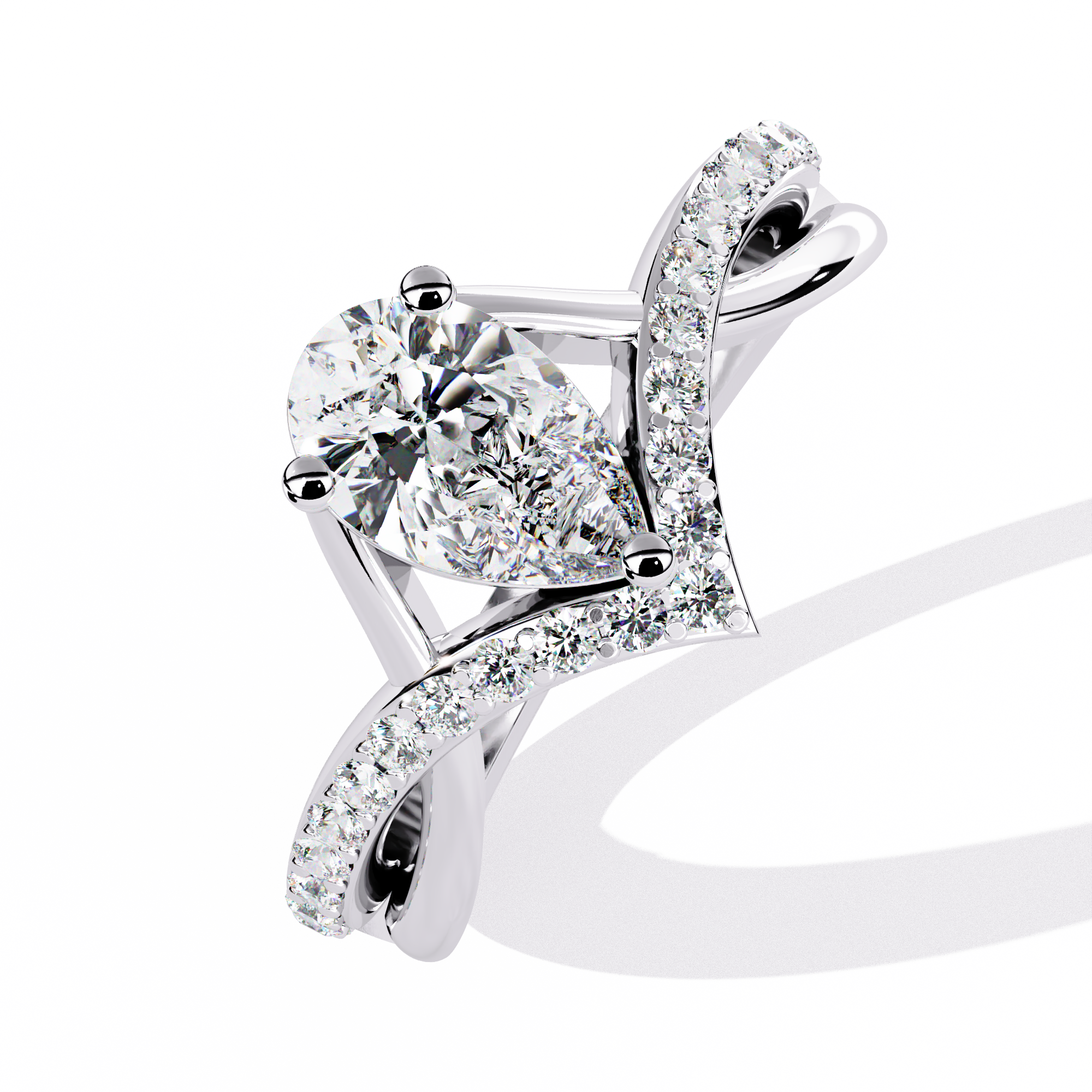 Crystal Drift Diamond Ring