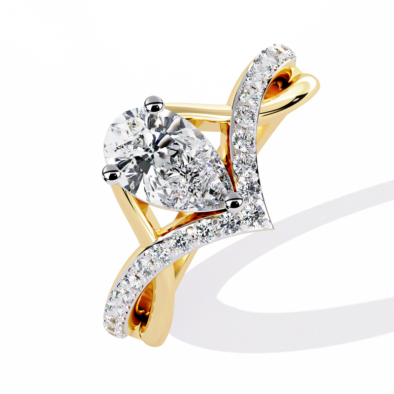 Crystal Drift Diamond Ring