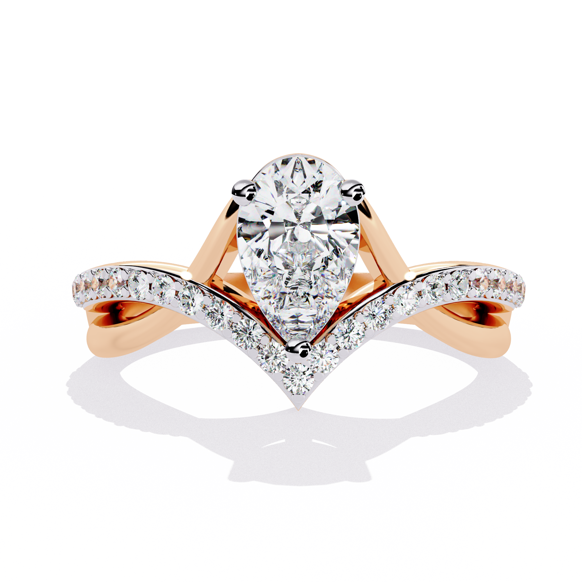 Crystal Drift Diamond Ring