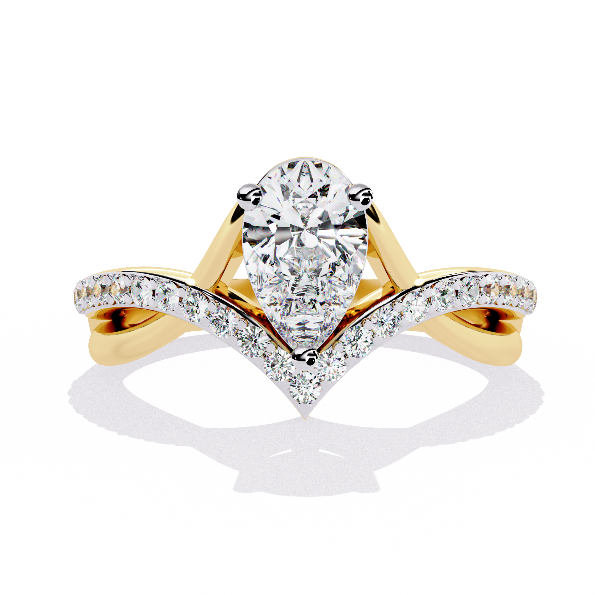 Crystal Drift Diamond Ring