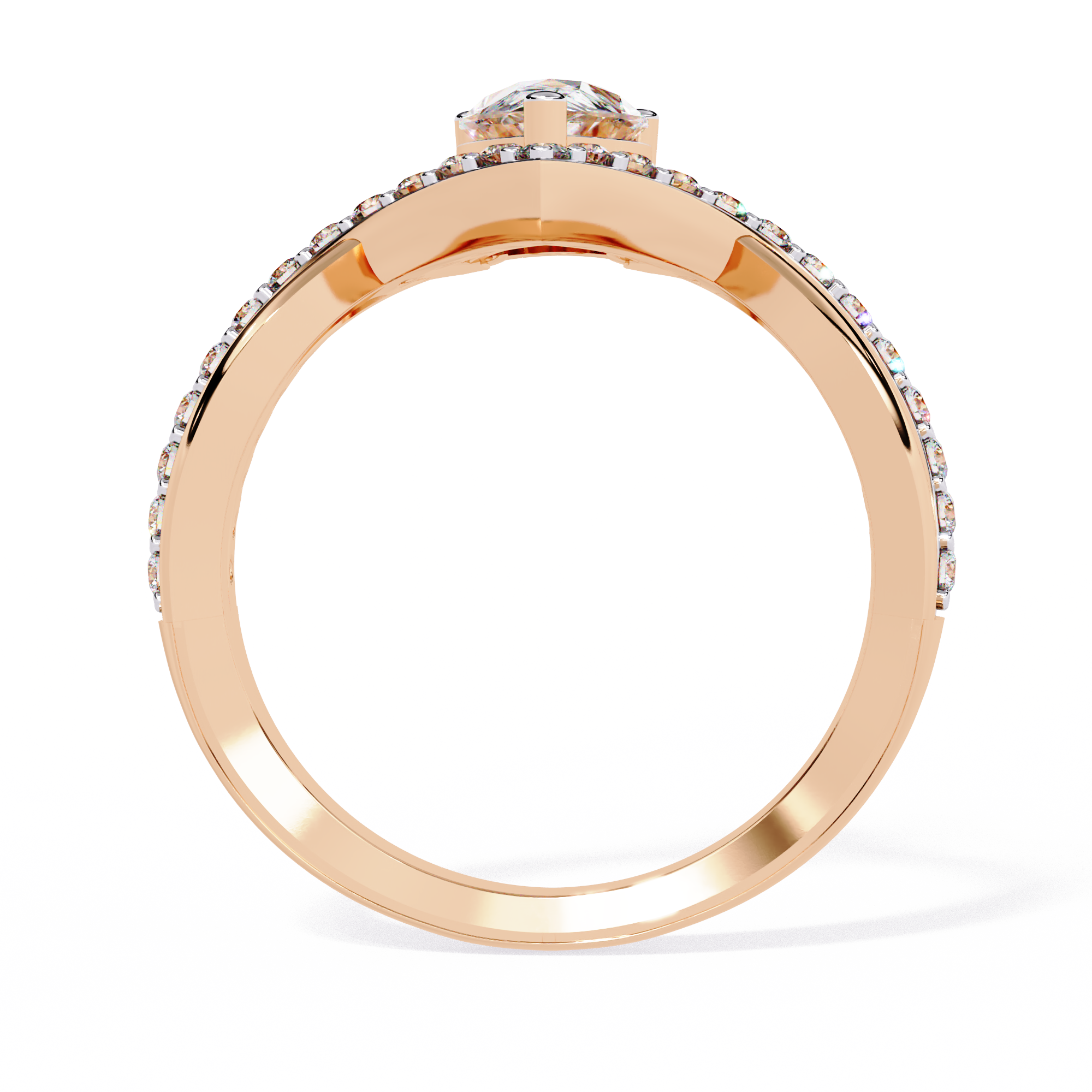 Crystal Drift Diamond Ring