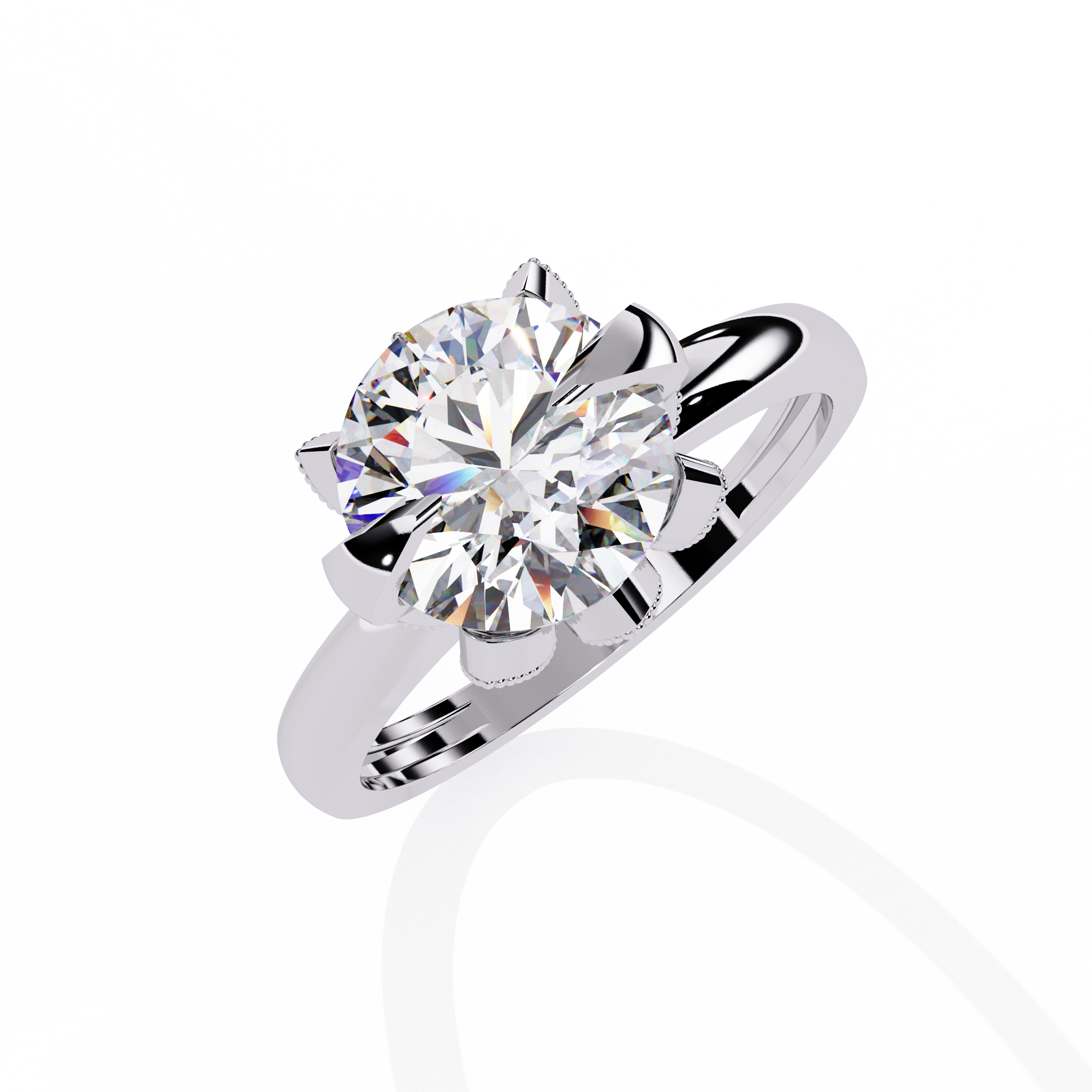 Crystal Halo Diamond Ring