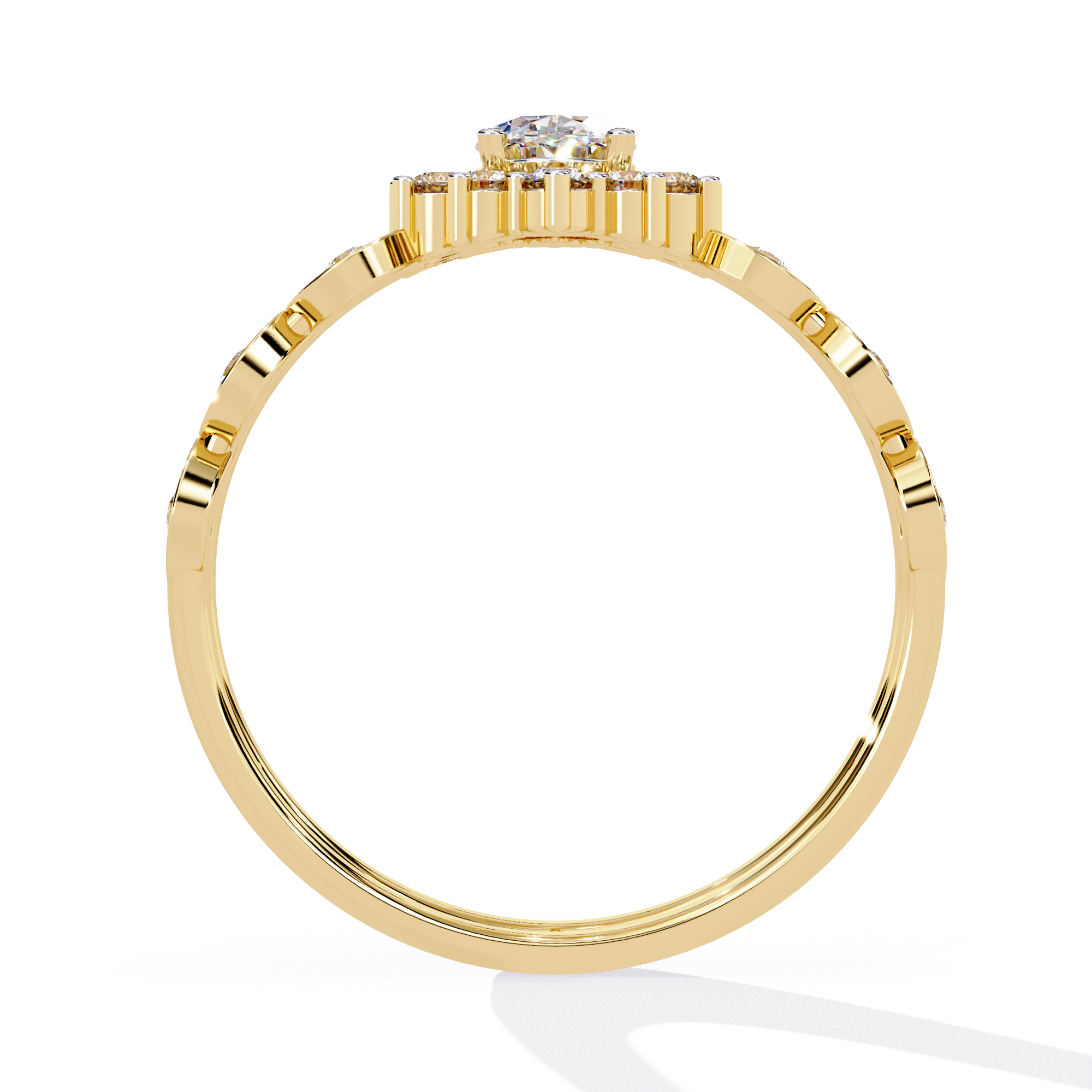 Velvet Beam Gold Ring