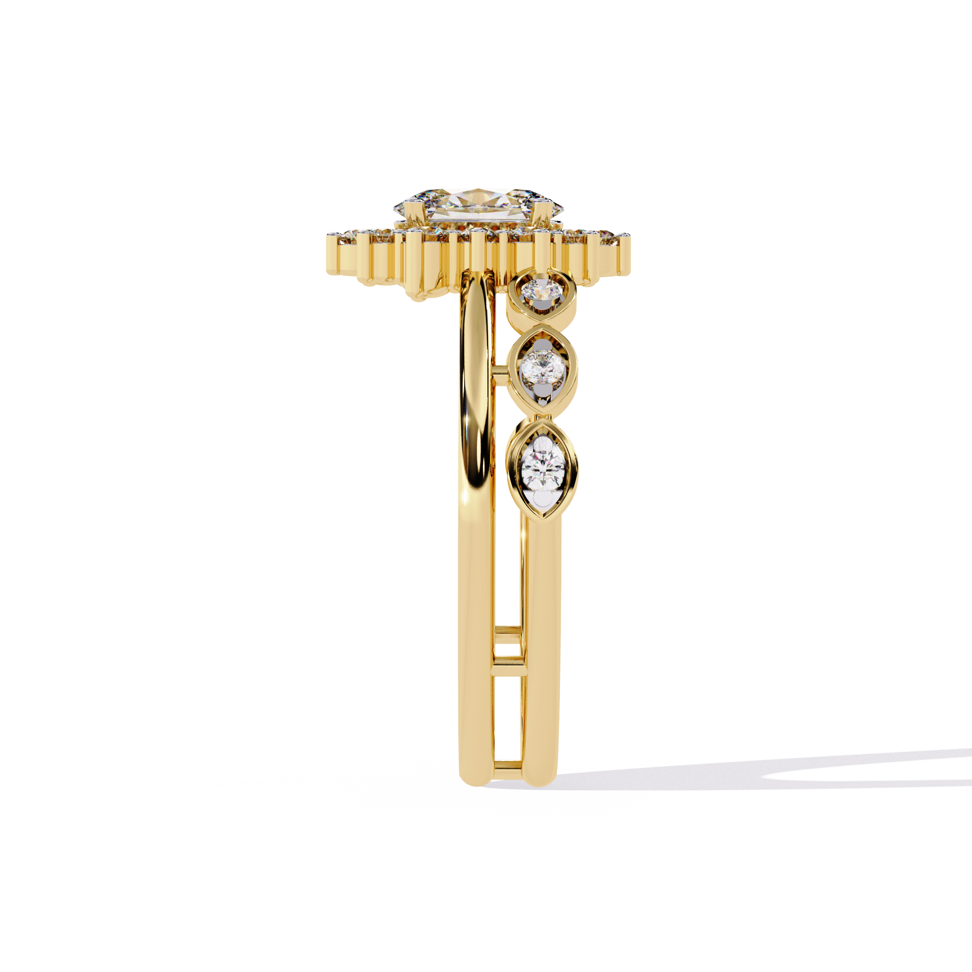 Velvet Beam Gold Ring