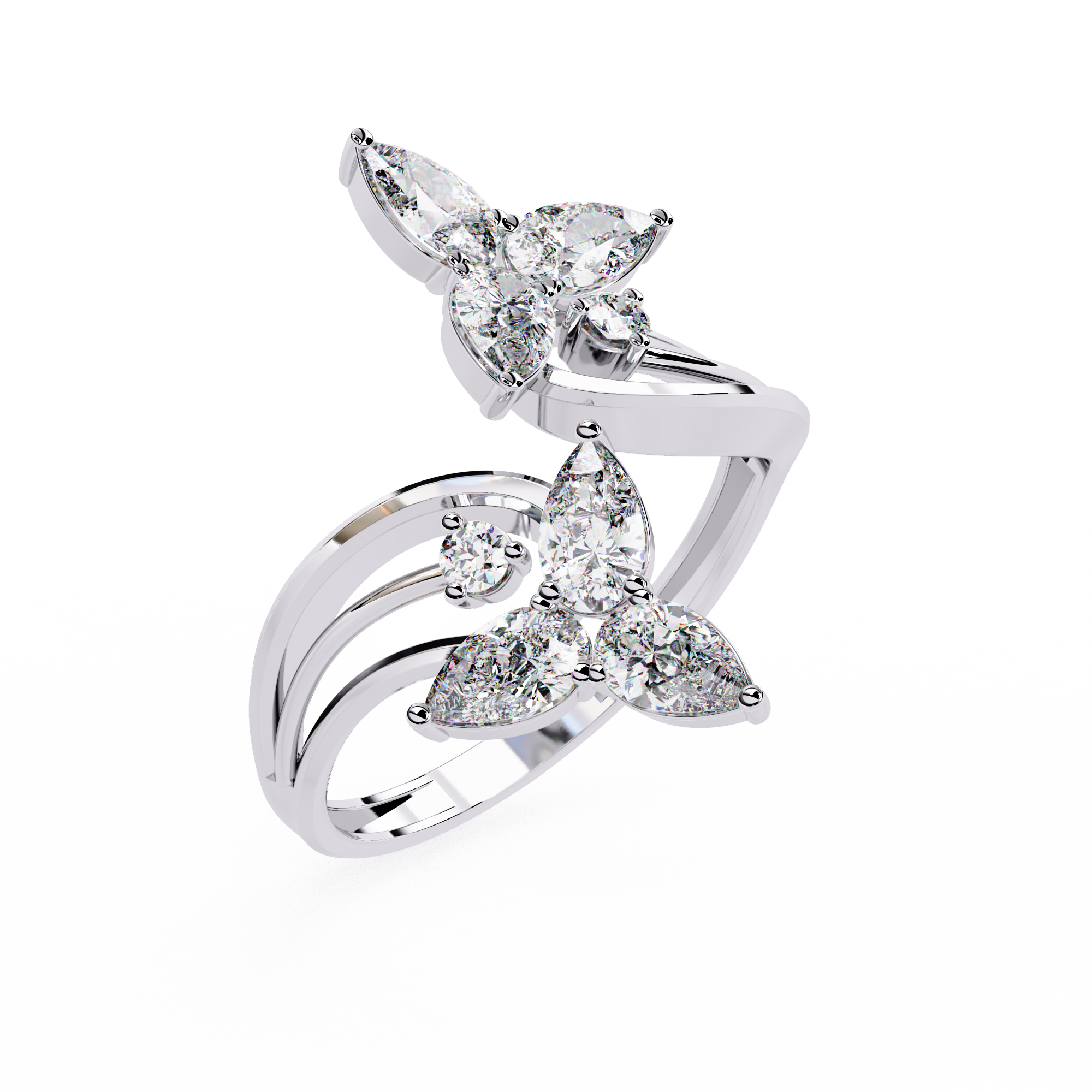 Moonlit Kiss Diamond Ring