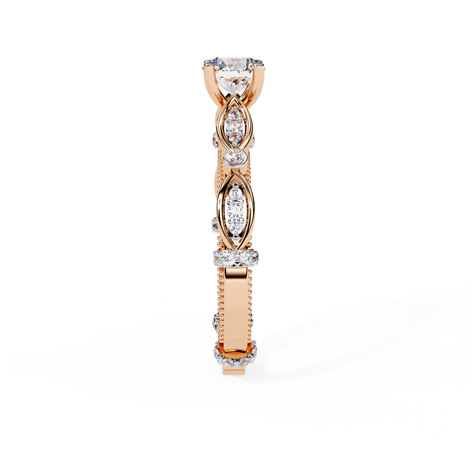 Midnight Bloom Pearl Ring