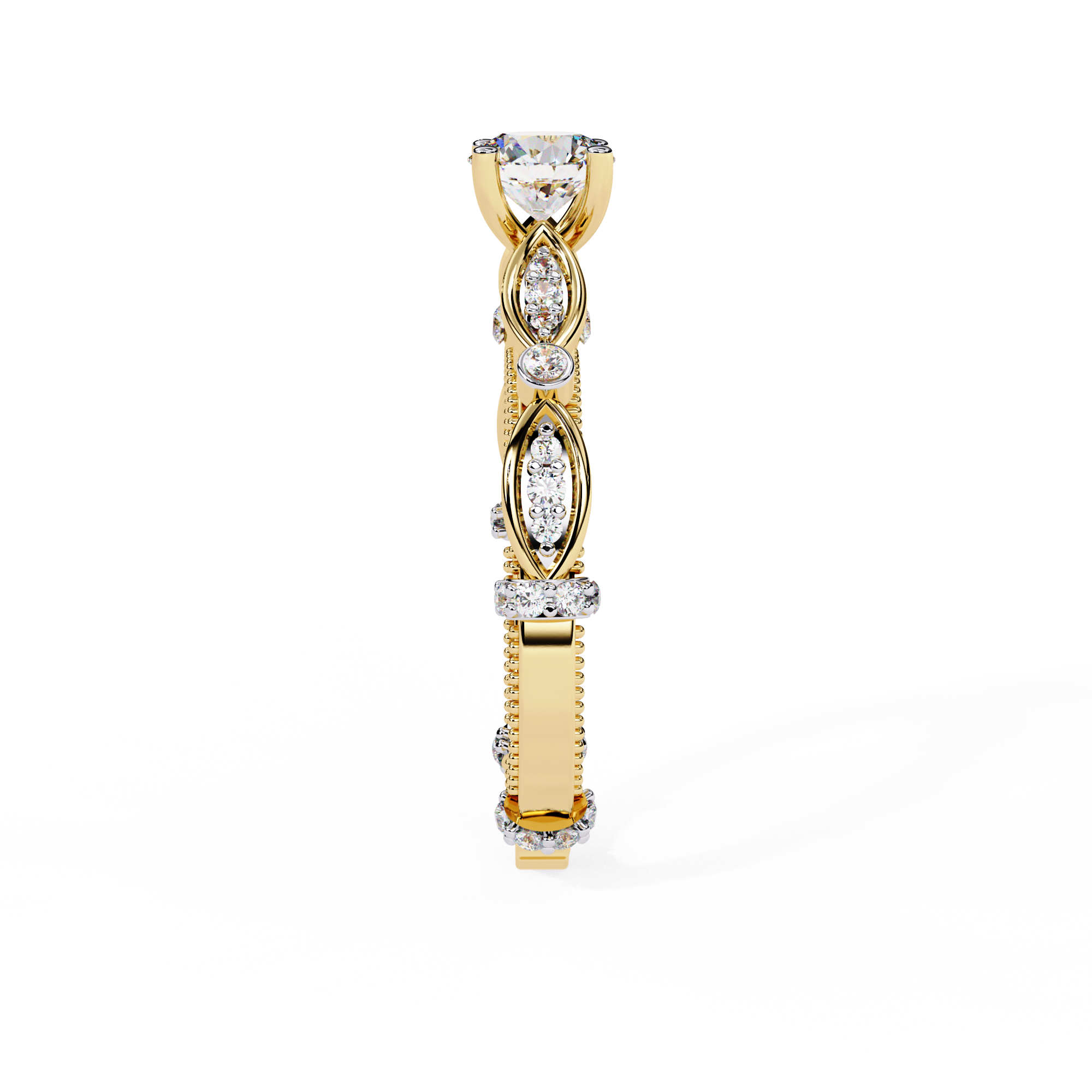 Midnight Bloom Pearl Ring