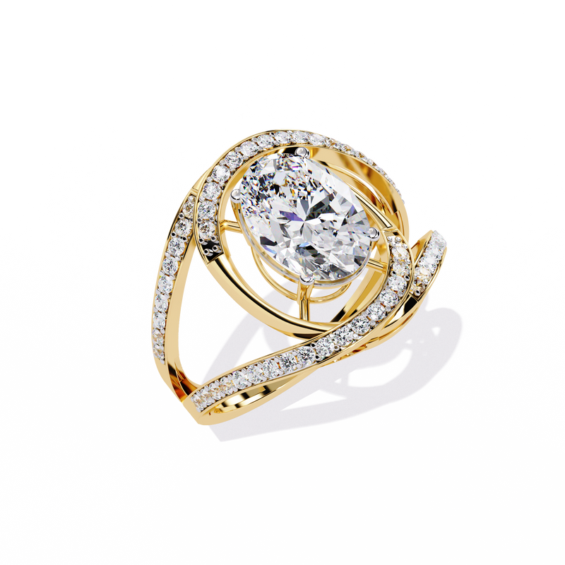 Infinity Knot Diamond Ring