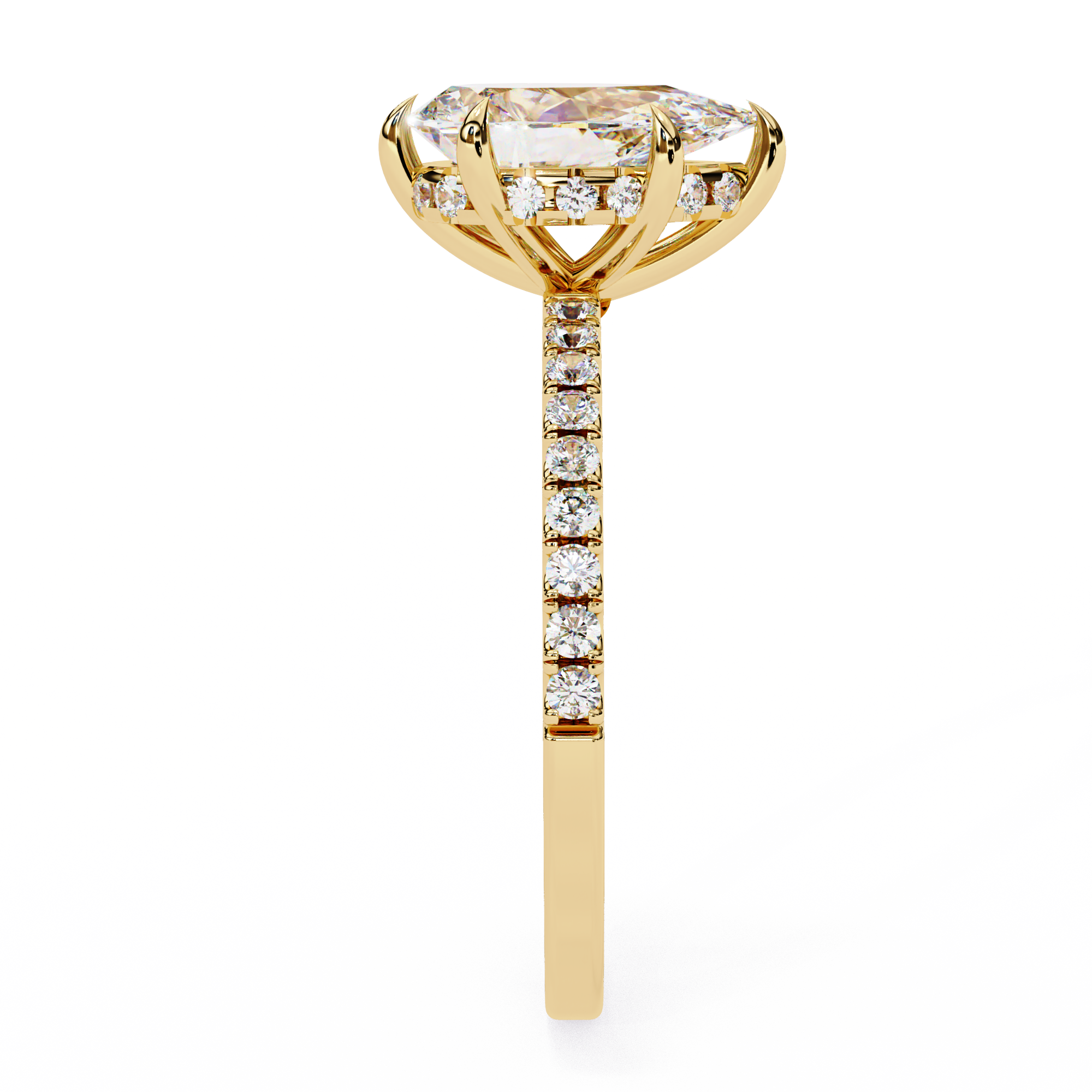 Radiant Beam Diamond Ring
