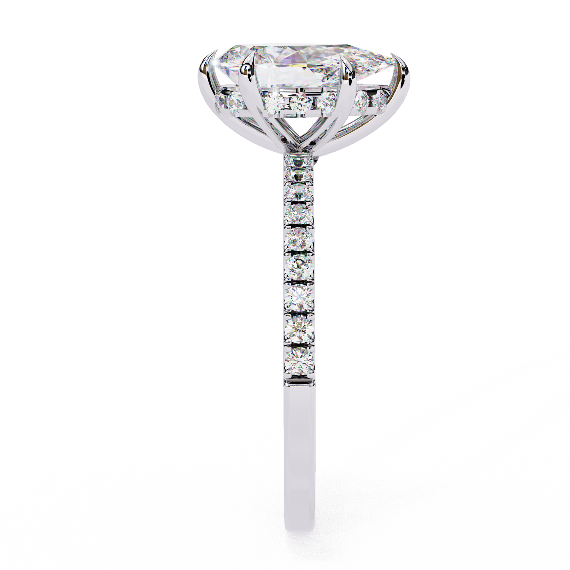 Radiant Beam Diamond Ring