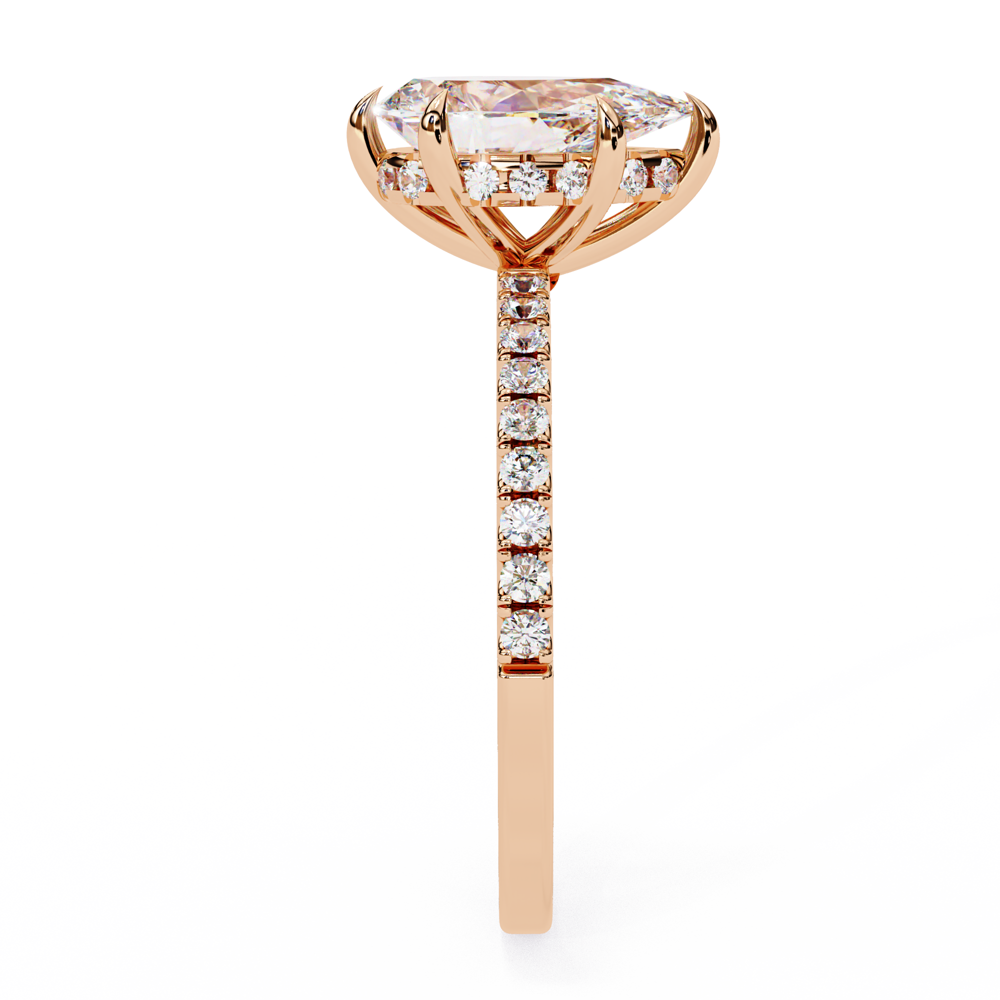 Radiant Beam Diamond Ring