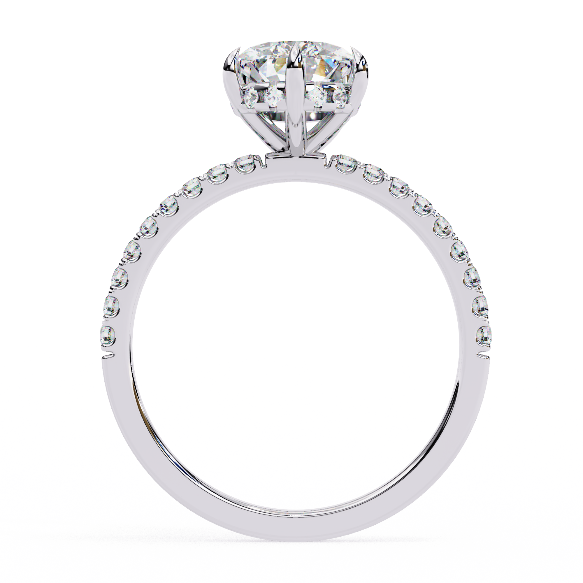 Radiant Beam Diamond Ring